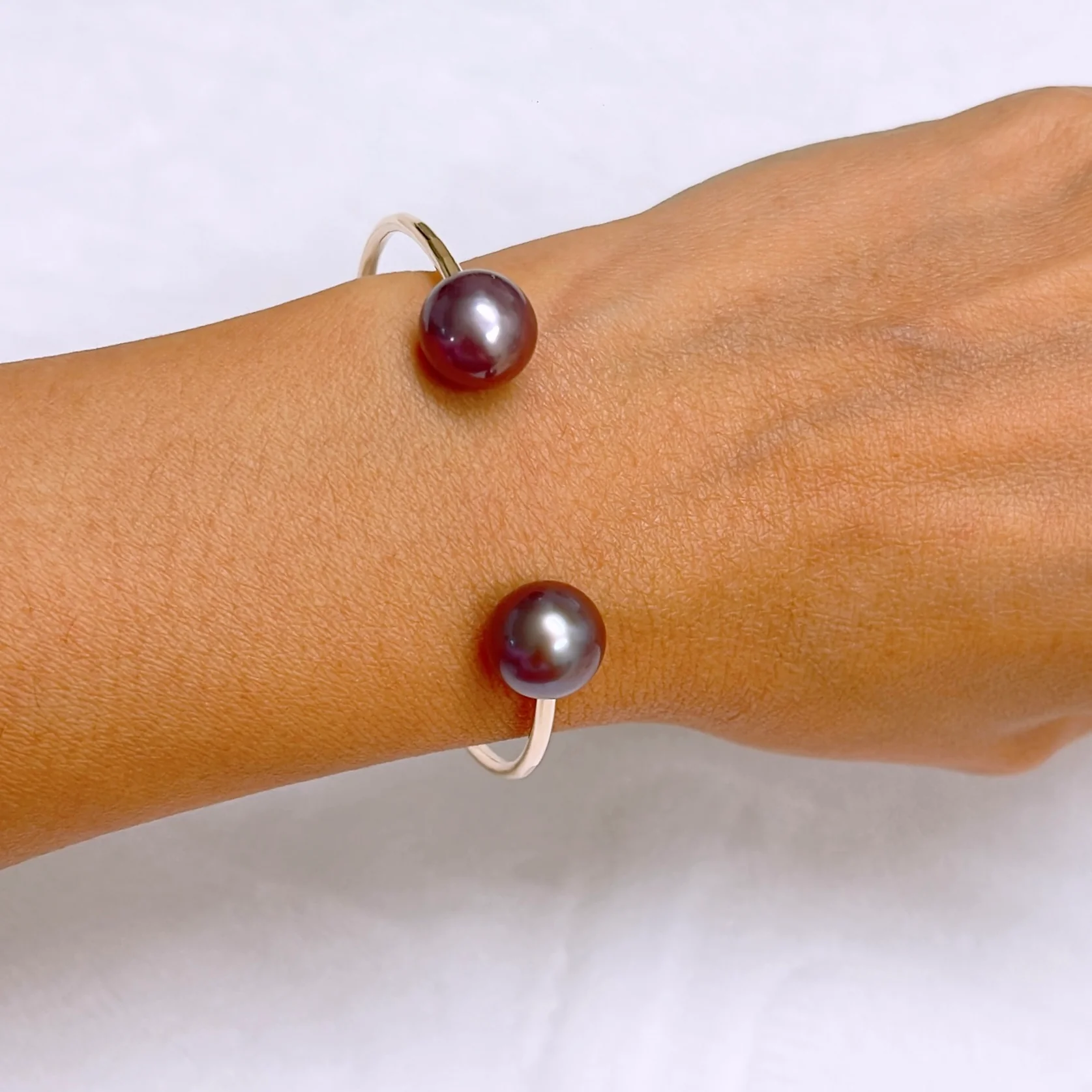 Cuff ADORA - lavender Edison pearls (B573) - Mitchell's Manufacturing Jewel