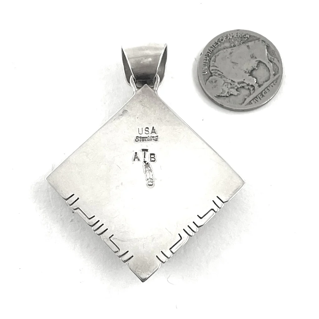 Solid Inlay PendantBy Alvin Tyler Begay - Mitchell's Manufacturing Jewel
