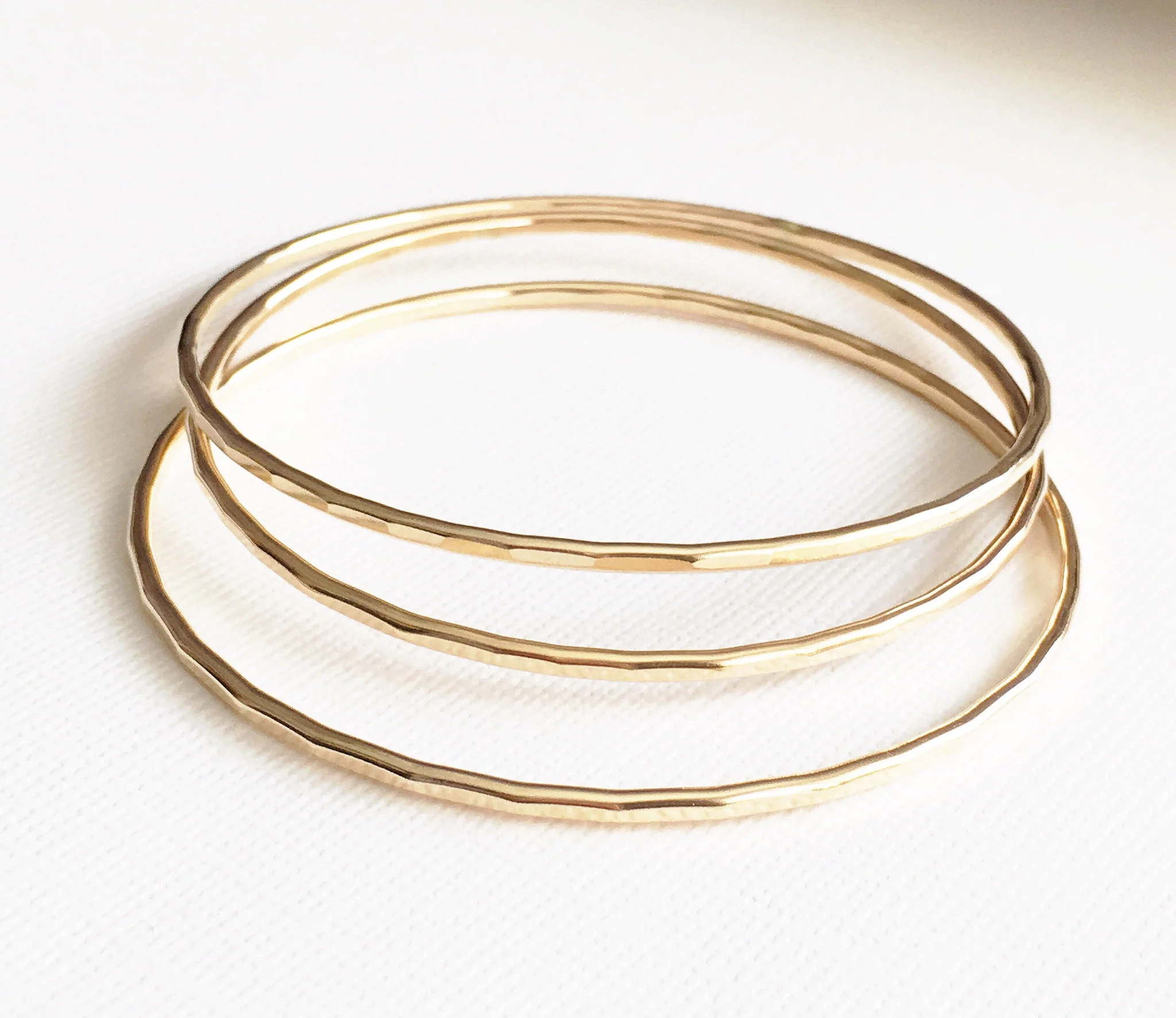 Carly bangles set - gold filled (B184) - Mitchell's Manufacturing Jewel