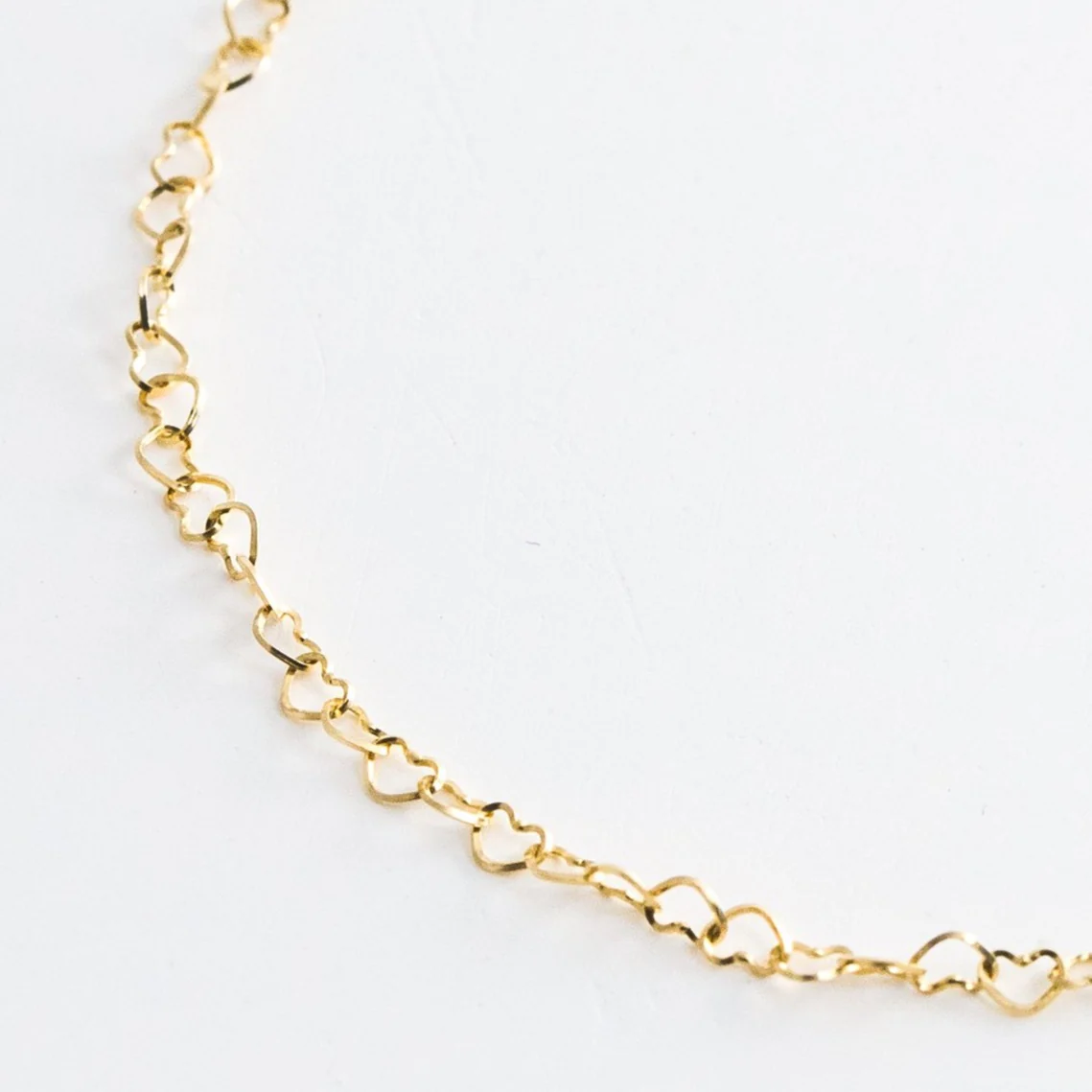 Heart chain bracelet (18K yellow gold) - Mitchell's Manufacturing Jewel