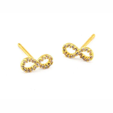 CZ Mini Infinity Stud Earring - Mitchell's Manufacturing Jewel