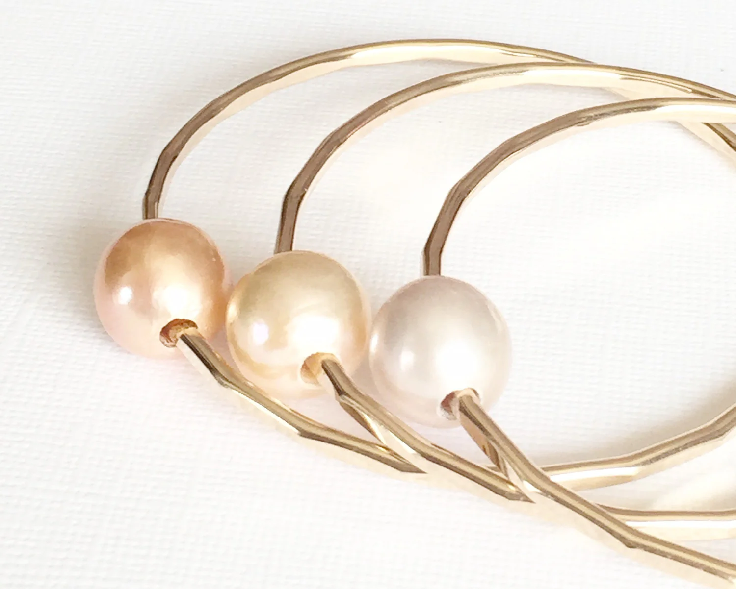 Malia bangles set - Edison pearls (B177) - Mitchell's Manufacturing Jewel
