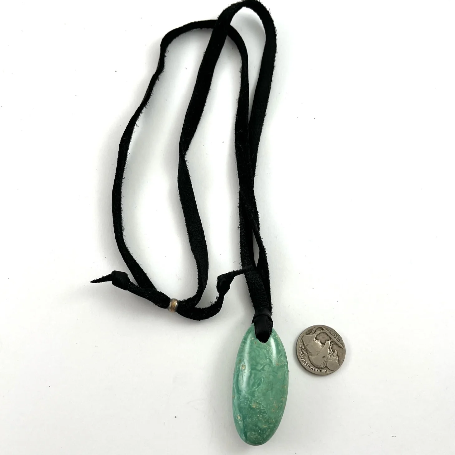 Large Turquoise On LeatherBy Jennifer Medina - Mitchell's Manufacturing Jewel