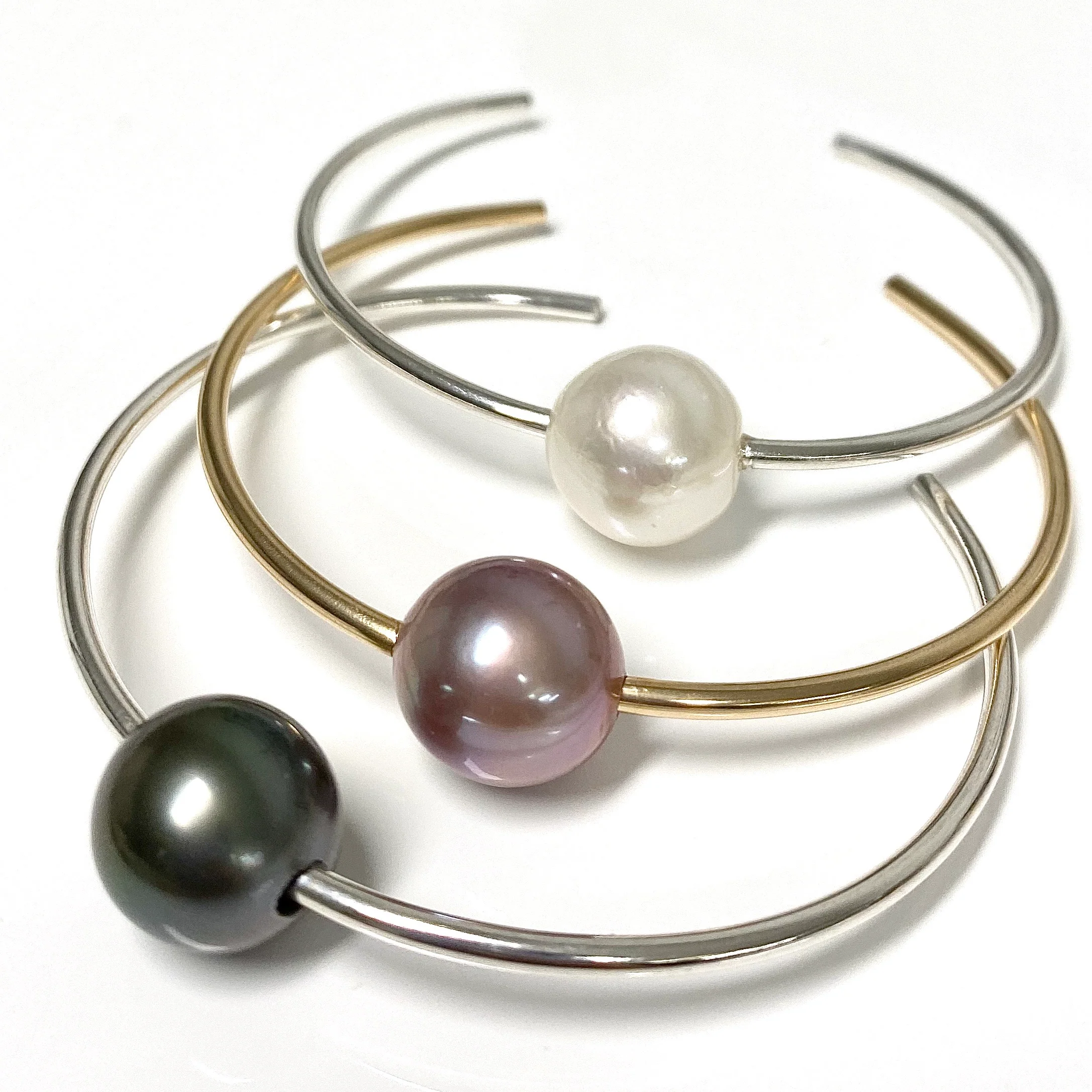 Cuff COCO - Pink Edison pearl (B445) - Mitchell's Manufacturing Jewel