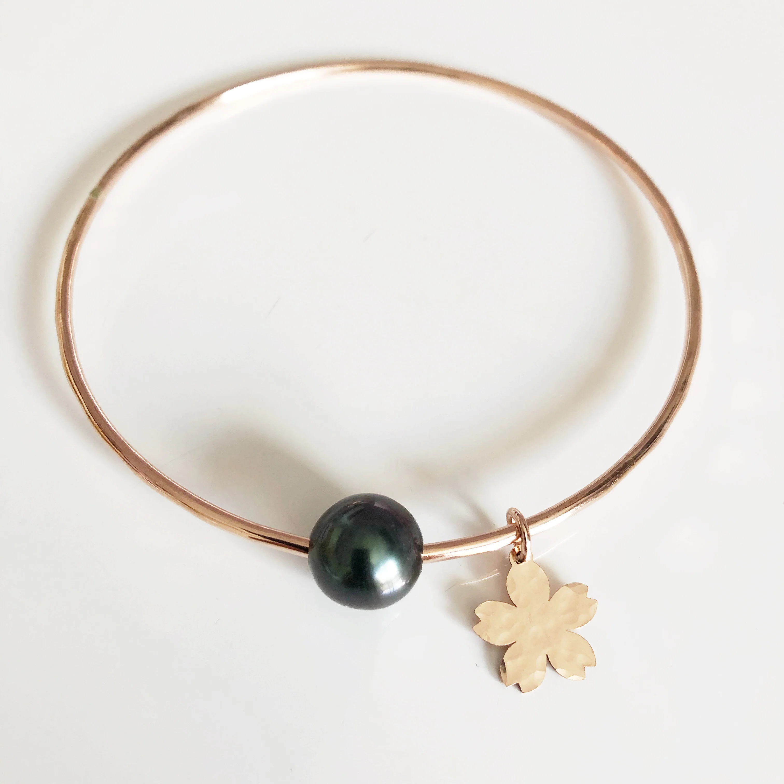 Bangle SAKURA - Tahitian pearl (B412) - Mitchell's Manufacturing Jewel