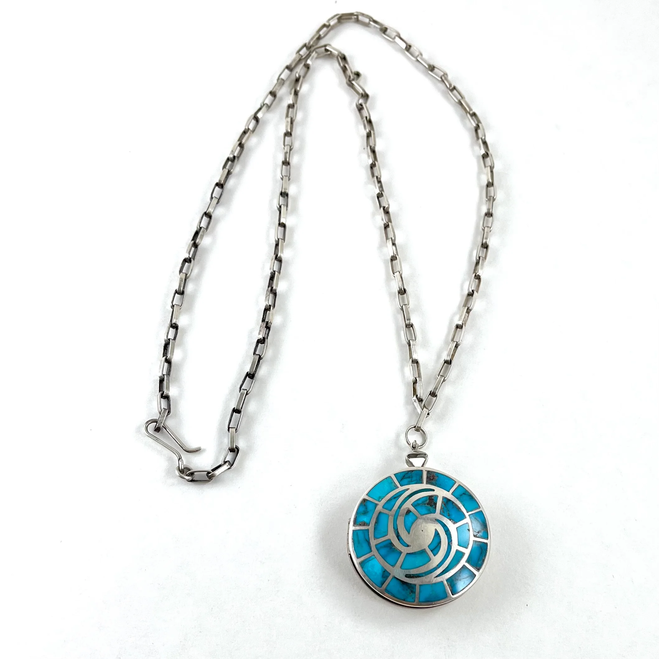 Vintage Blue Gem Watch PendantBy Kee Joe Benally Jr. - Mitchell's Manufacturing Jewel