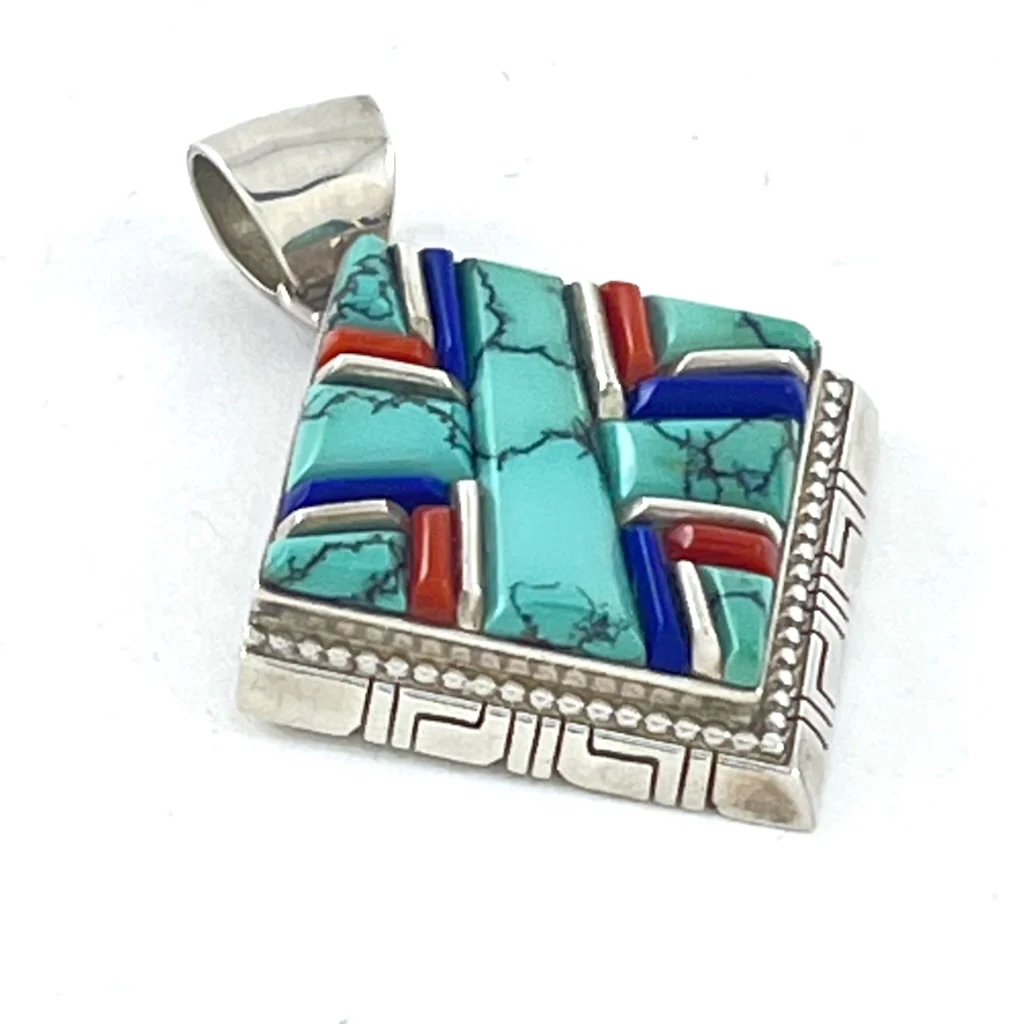 Solid Inlay PendantBy Alvin Tyler Begay - Mitchell's Manufacturing Jewel