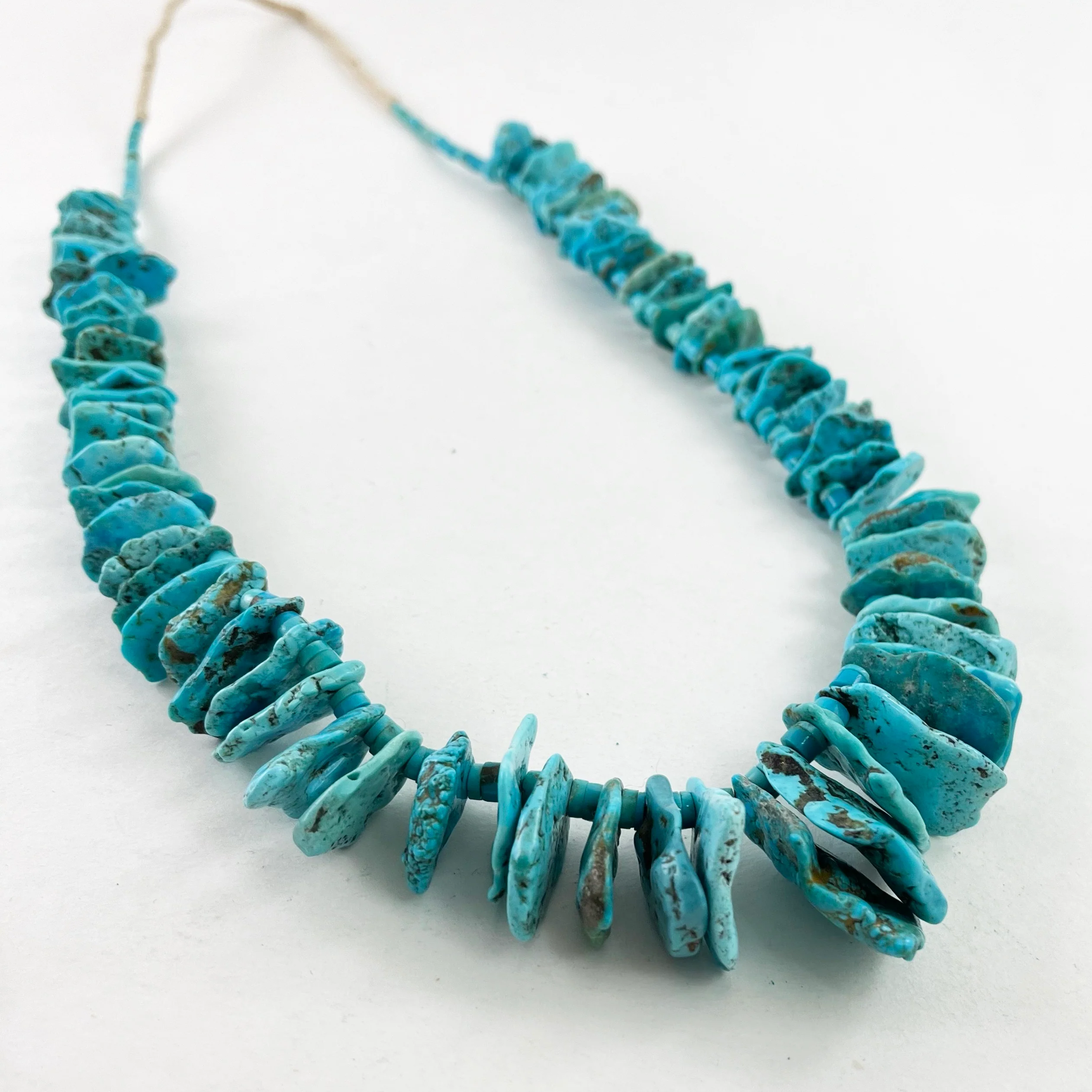 Vintage Sky Blue Tab Necklace - Mitchell's Manufacturing Jewel