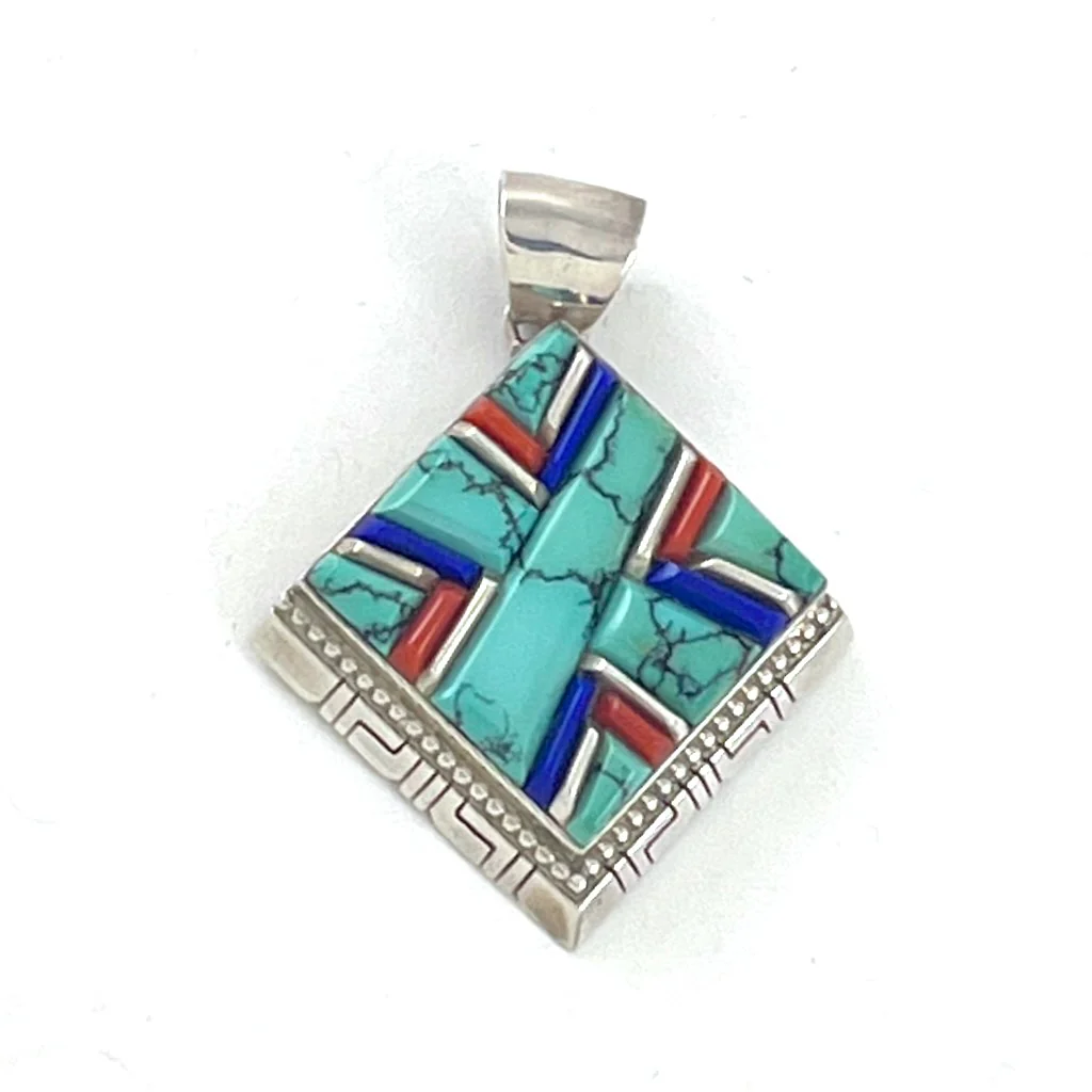 Solid Inlay PendantBy Alvin Tyler Begay - Mitchell's Manufacturing Jewel