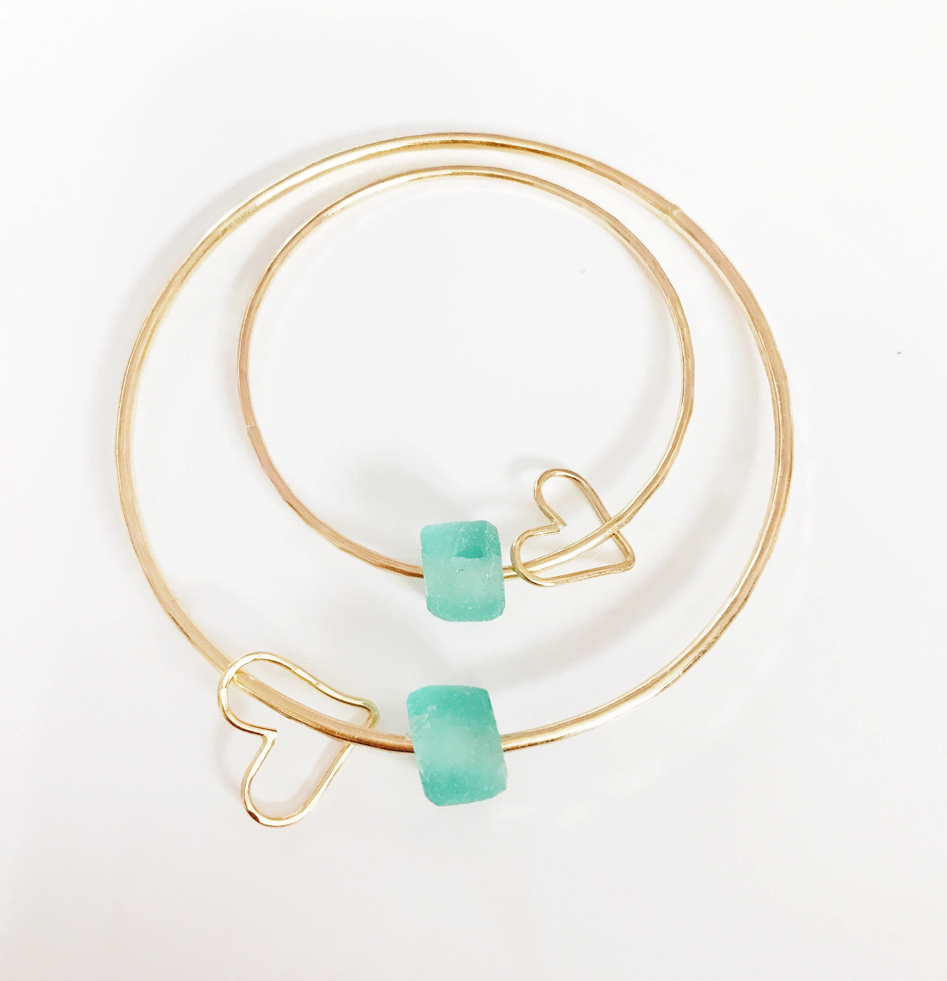 Amelia bangles set - white pearl (B154) - Mitchell's Manufacturing Jewel