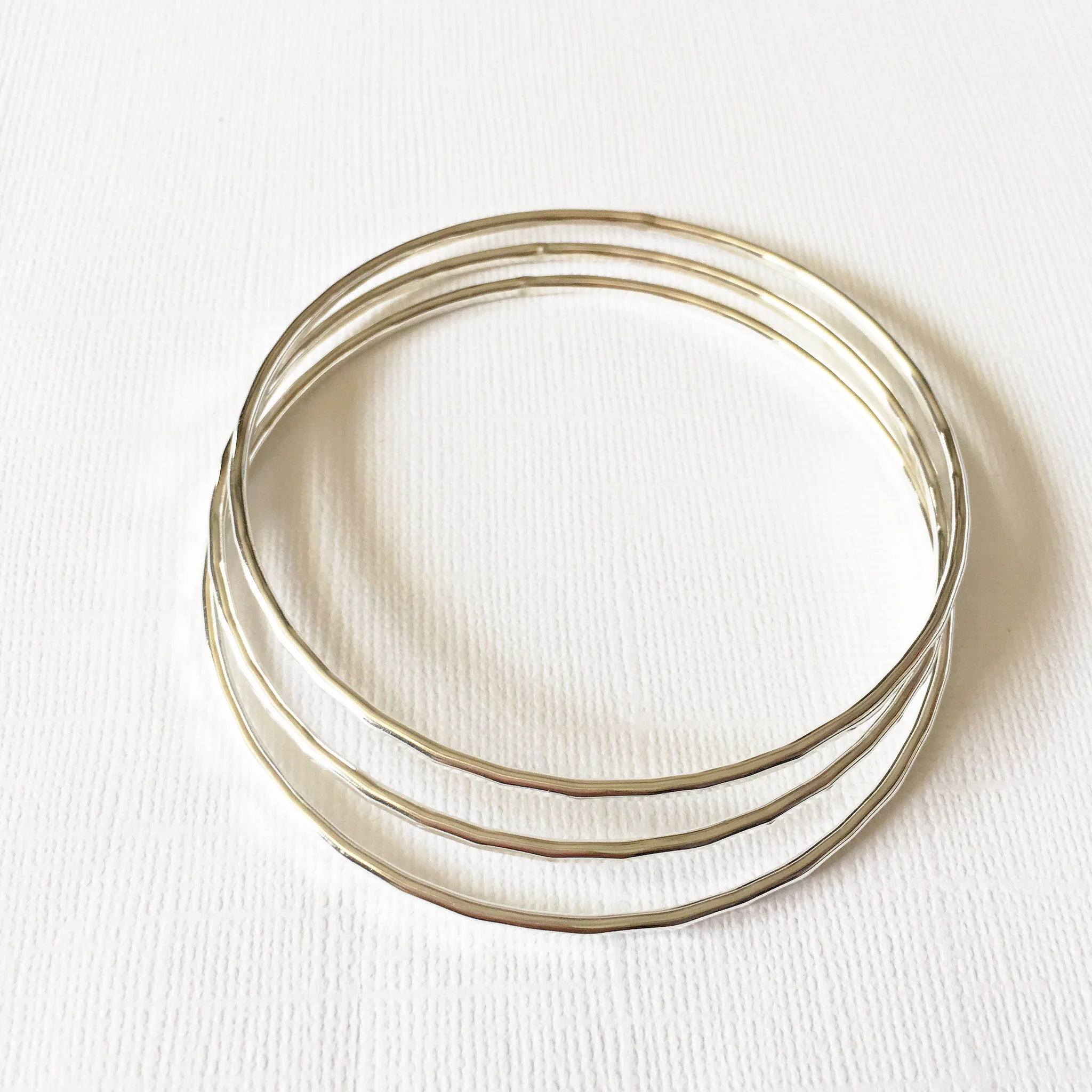 Carly bangles set - sterling silver (B166) - Mitchell's Manufacturing Jewel