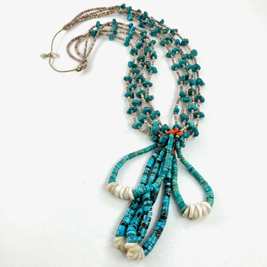 Vintage Four Strand With Double Jacla - Mitchell's Manufacturing Jewel