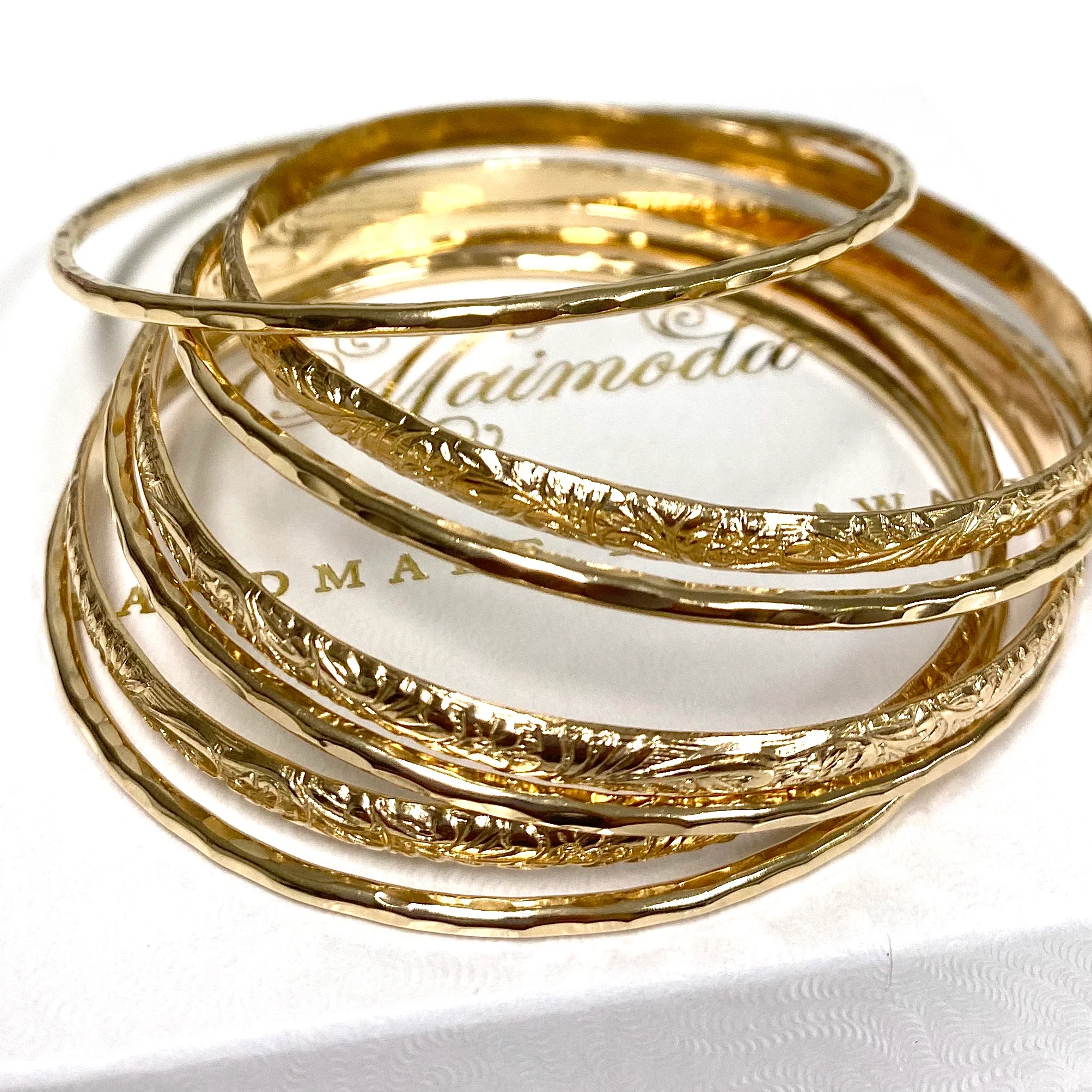 ATHENA bangles set - 4mm heirloom bangles (B457) - Mitchell's Manufacturing Jewel