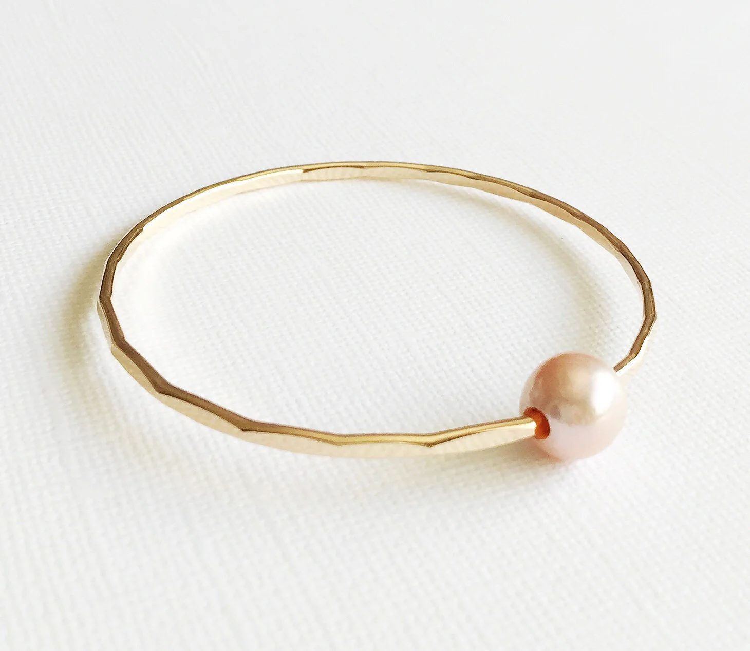 Bangle Mika - pink Edison pearl (B252) - Mitchell's Manufacturing Jewel