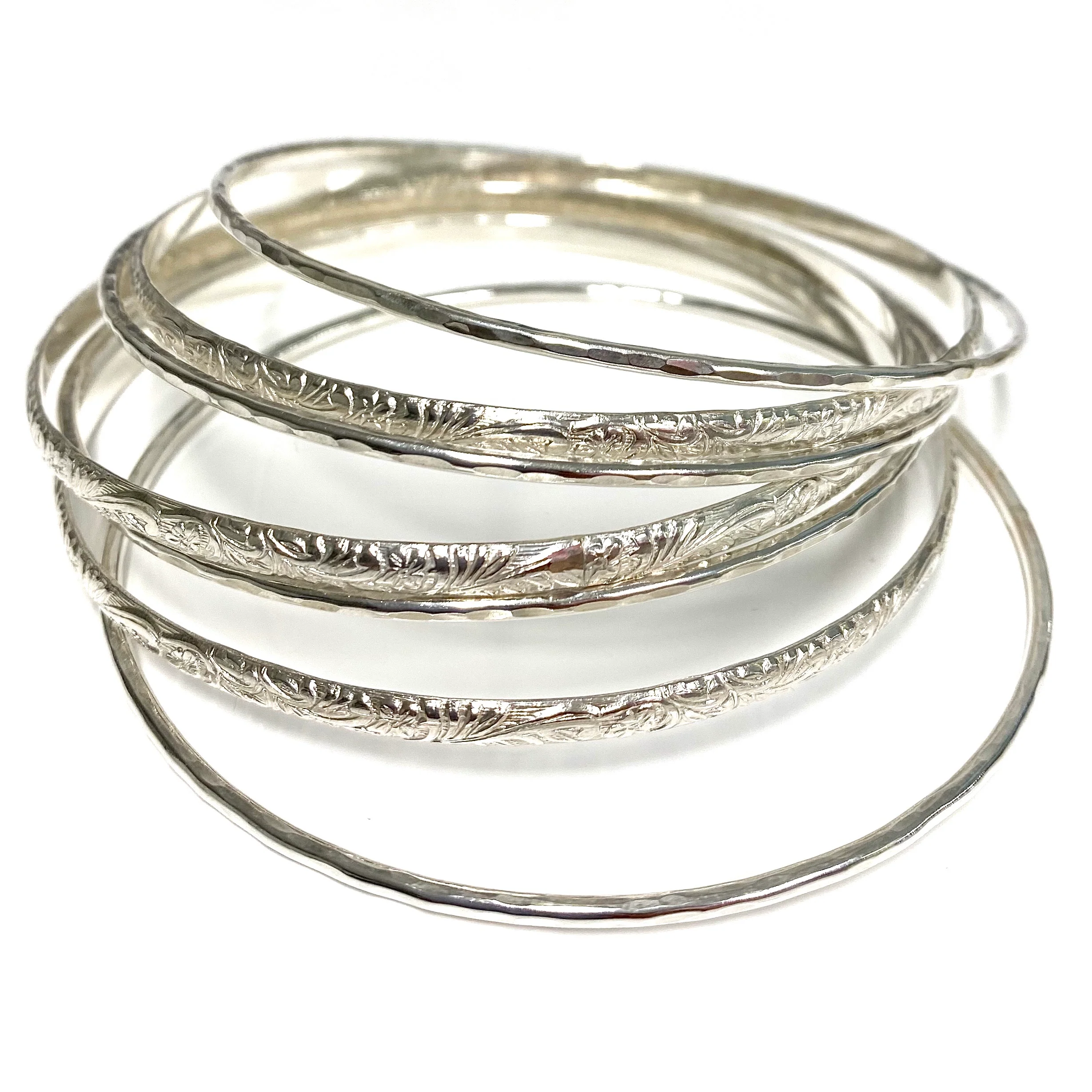 ATHENA bangles set - 4mm heirloom bangles (B457) - Mitchell's Manufacturing Jewel