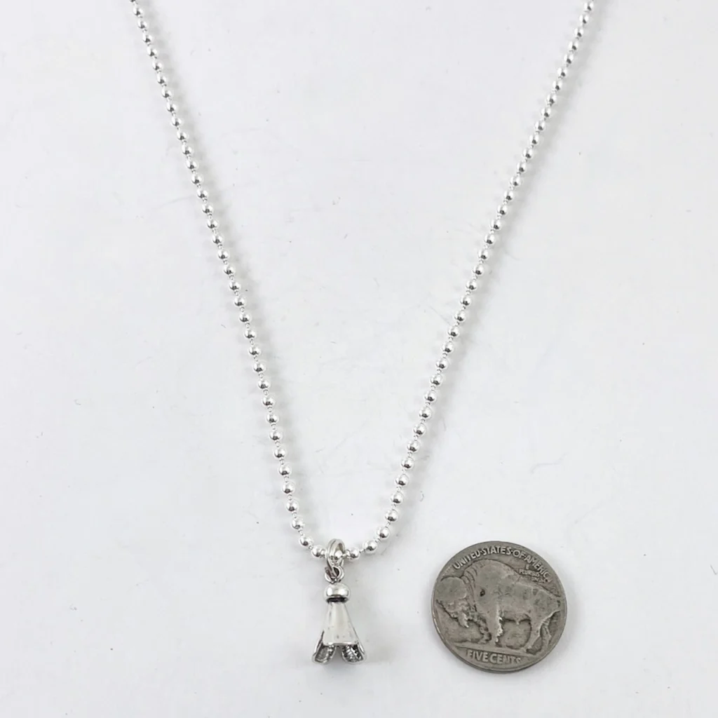 Tiny Sterling Blossom On Ball Chain - Mitchell's Manufacturing Jewel