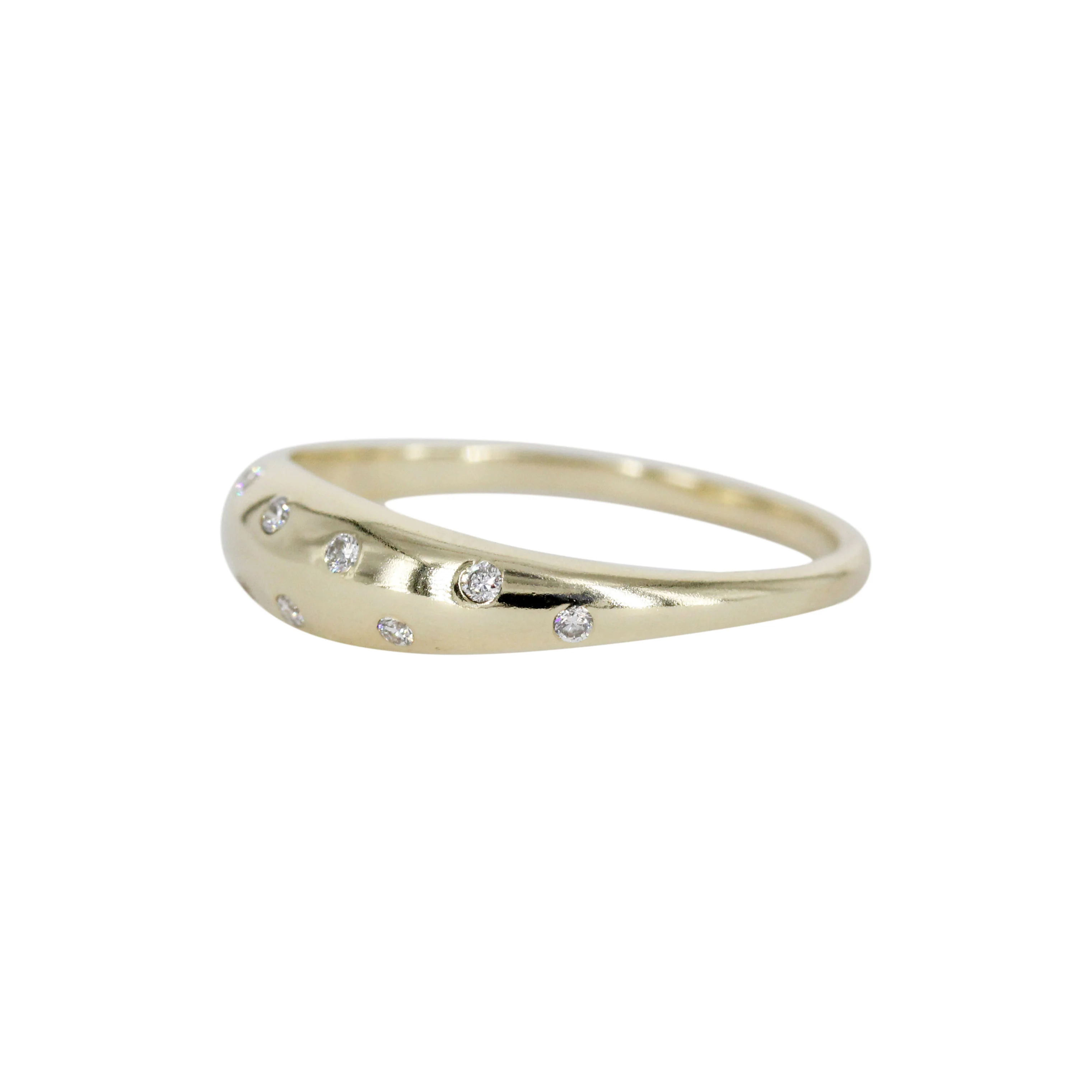 The Stardust Dome: A 14k Gold & Diamond Path to Intuition - Mitchell's Manufacturing Jewel