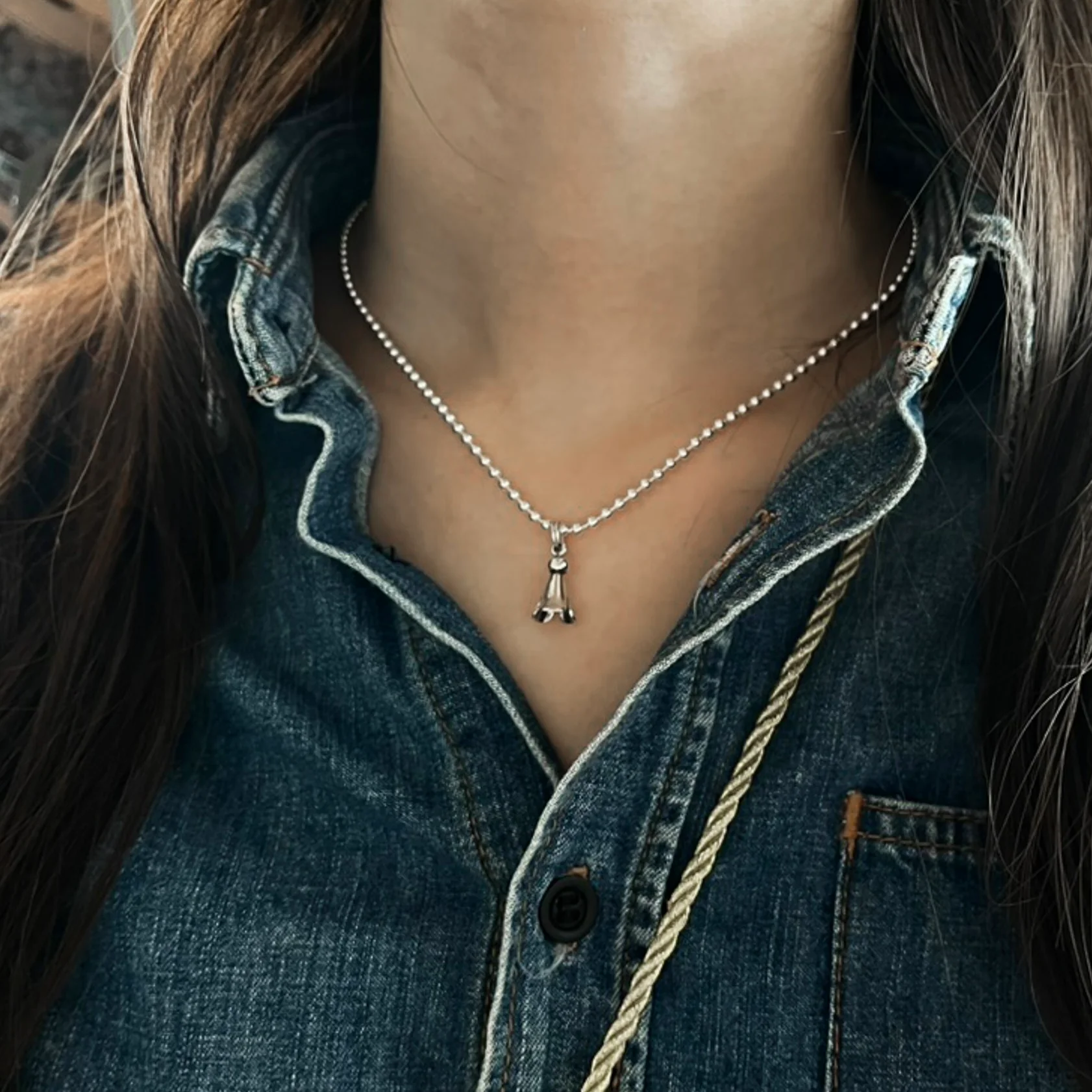 Tiny Sterling Blossom On Ball Chain - Mitchell's Manufacturing Jewel