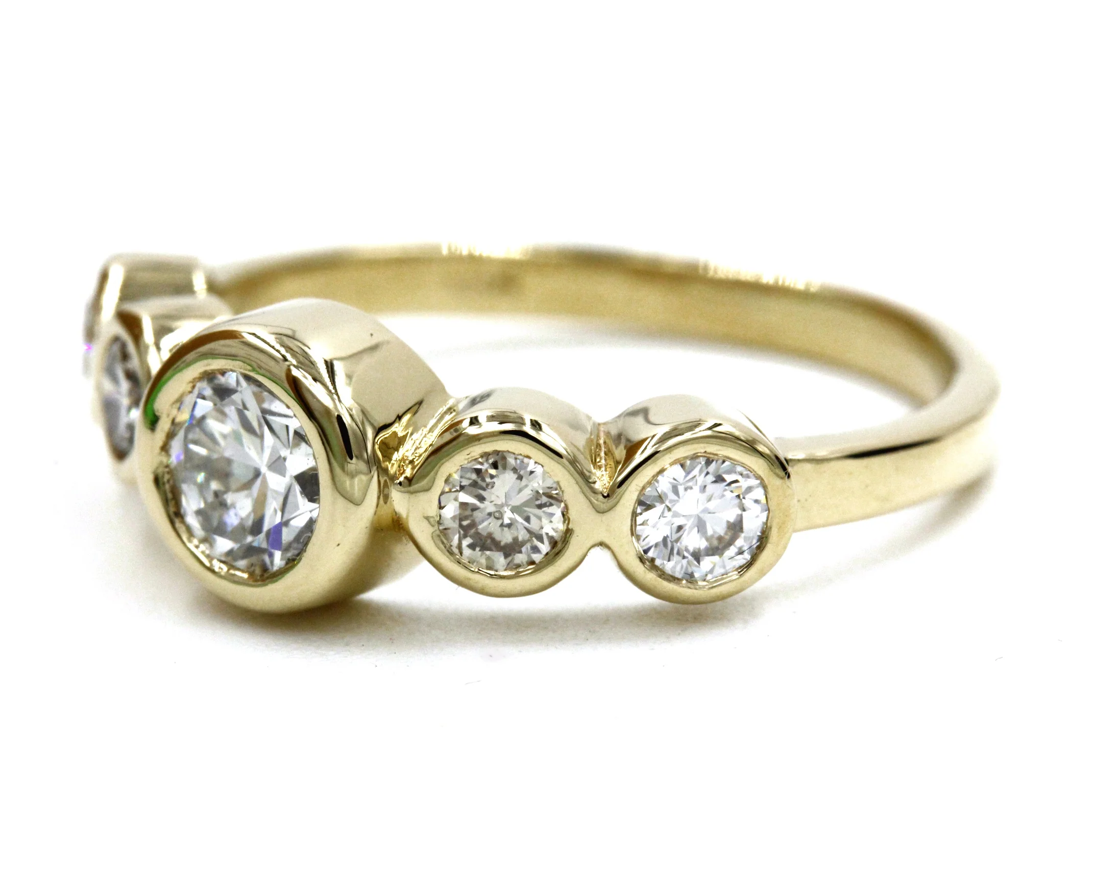 The Hestia Ring: A 14k Gold Salt and Pepper Diamond Cluster - Mitchell's Manufacturing Jewel