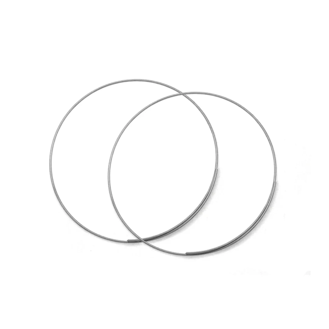 White Gold Plated Hadley Hoop - Mitchell's Manufacturing Jewel