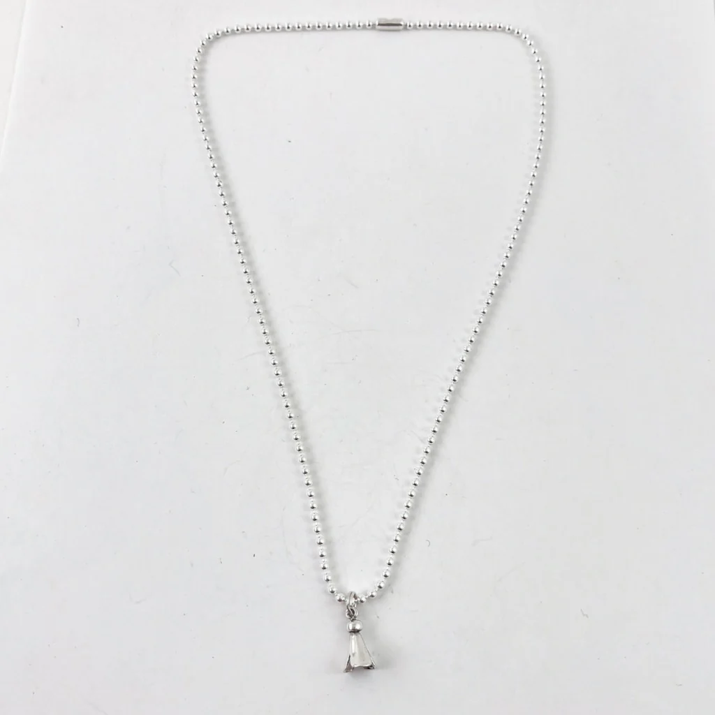 Tiny Sterling Blossom On Ball Chain - Mitchell's Manufacturing Jewel