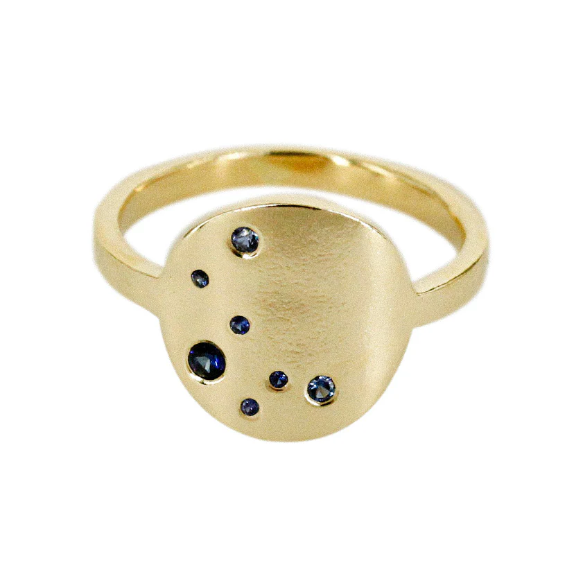 Sapphire Mosaic 14k Gold Ring - Mitchell's Manufacturing Jewel