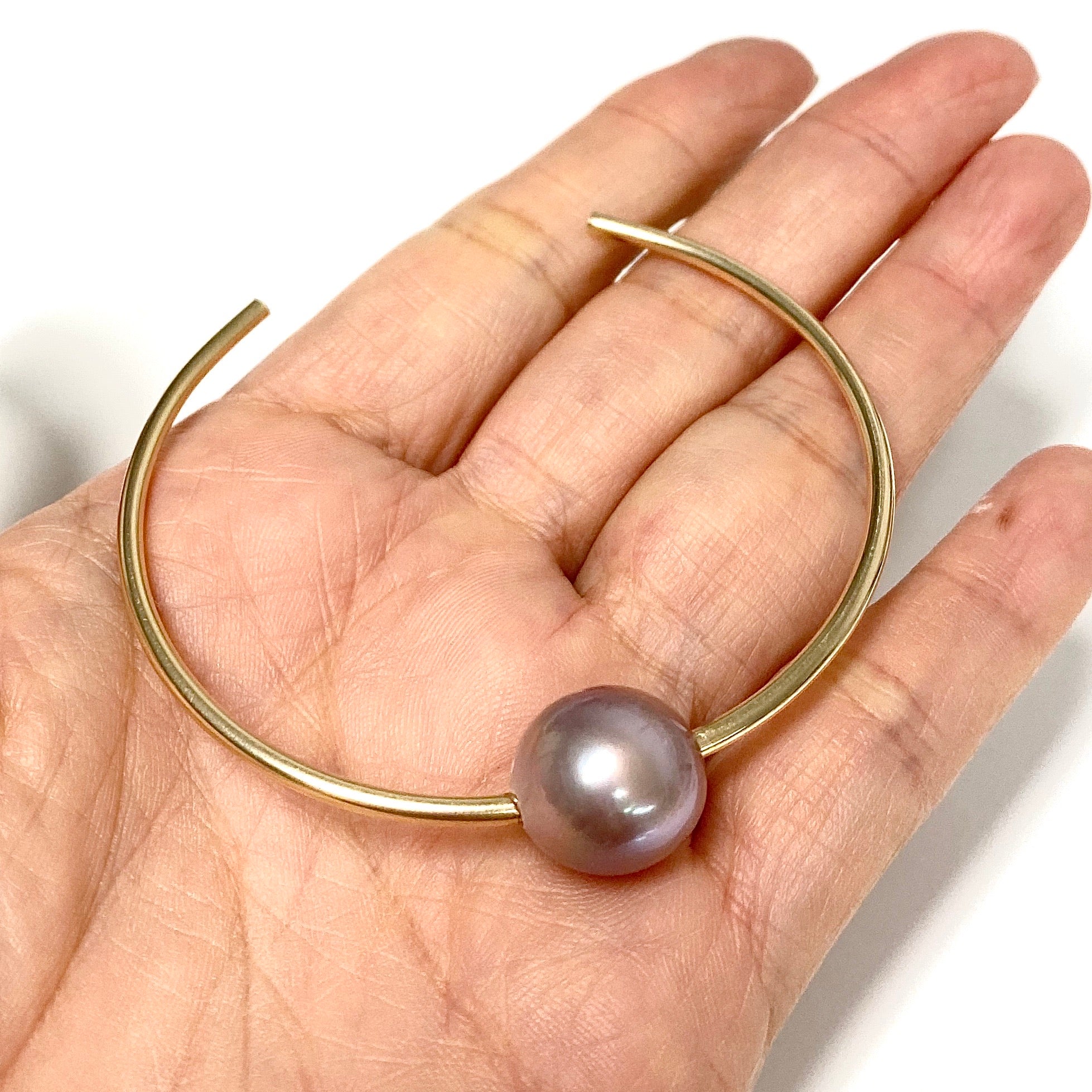 Cuff COCO - Pink Edison pearl (B445) - Mitchell's Manufacturing Jewel
