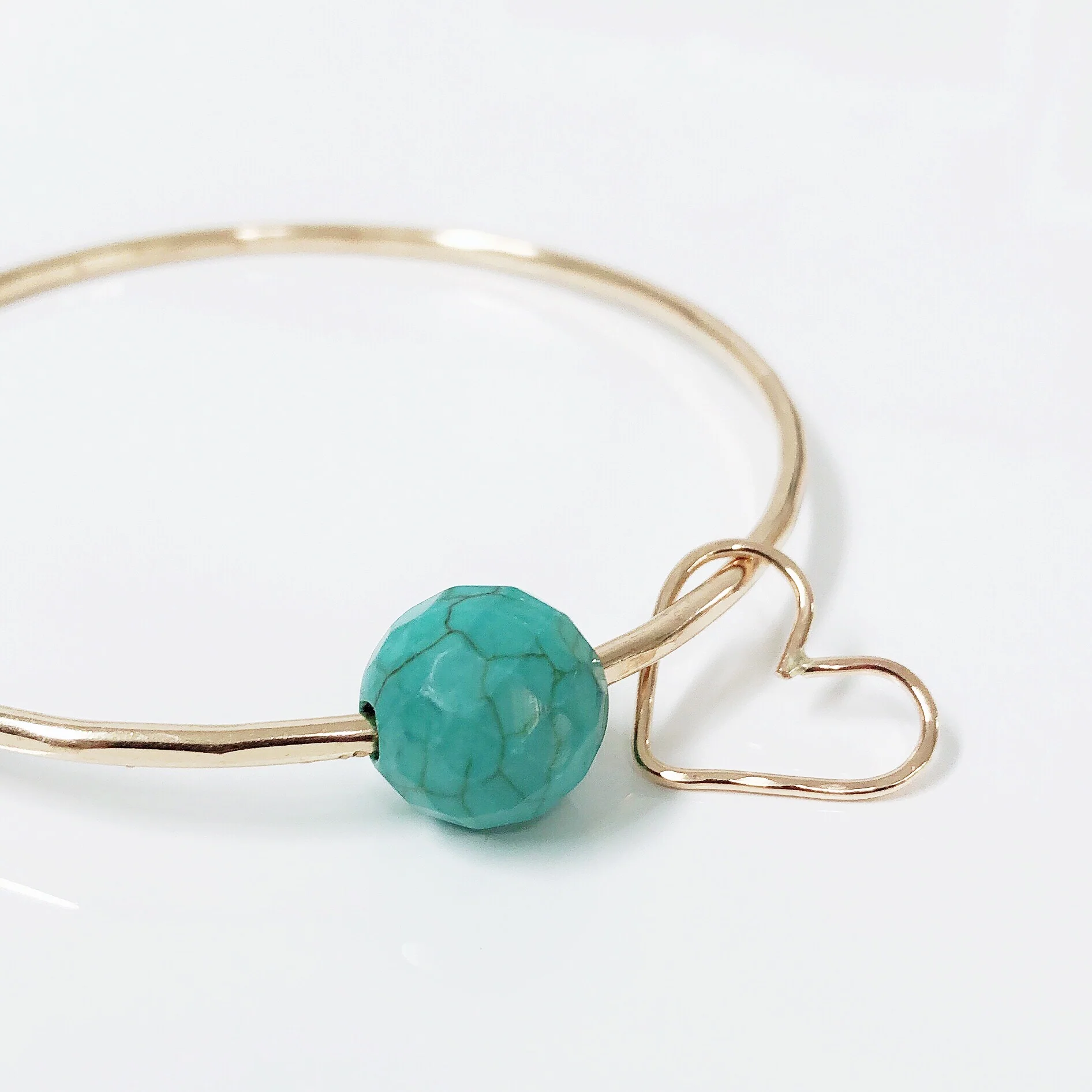 Turquoise bead bangle (B215) - Mitchell's Manufacturing Jewel