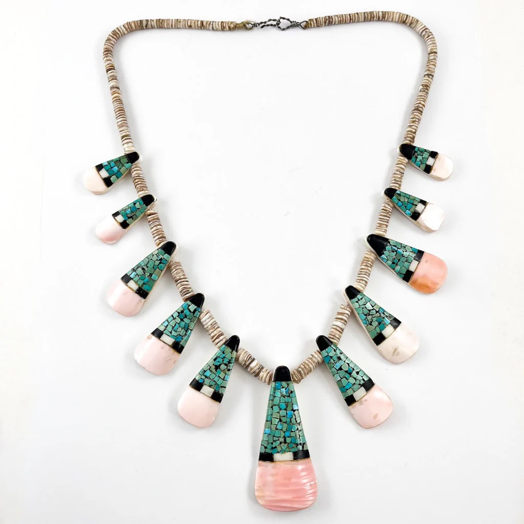 Vintage Inlaid Necklace - Mitchell's Manufacturing Jewel