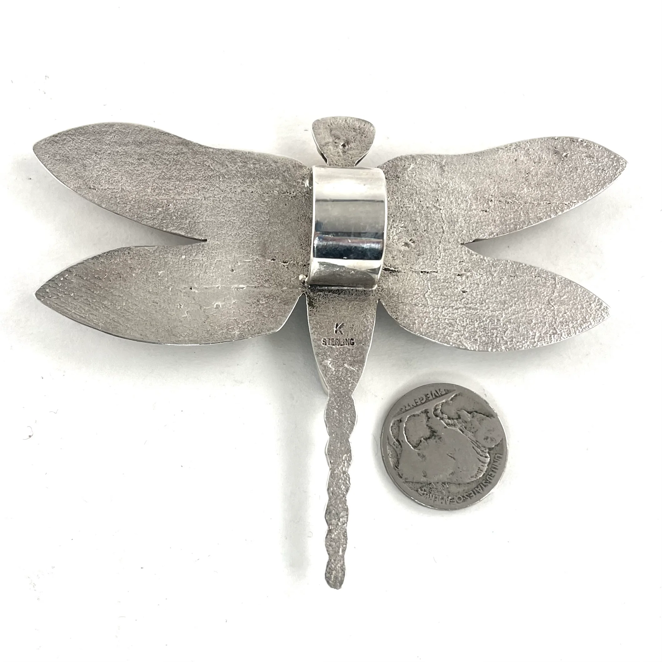Amber Dragonfly PendantBy Kevin Yazzie - Mitchell's Manufacturing Jewel
