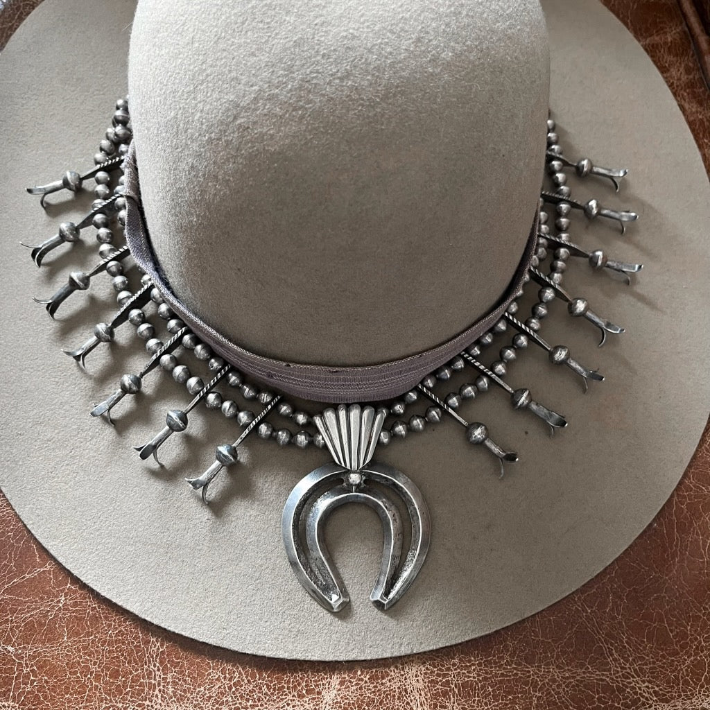 Vintage Sterling Silver Squash Necklace - Mitchell's Manufacturing Jewel
