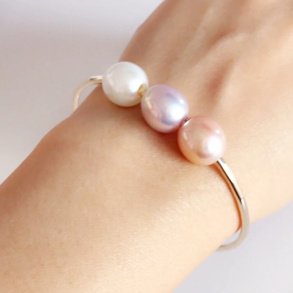 Bangle PAIGE - Edison pearls (B350) - Mitchell's Manufacturing Jewel