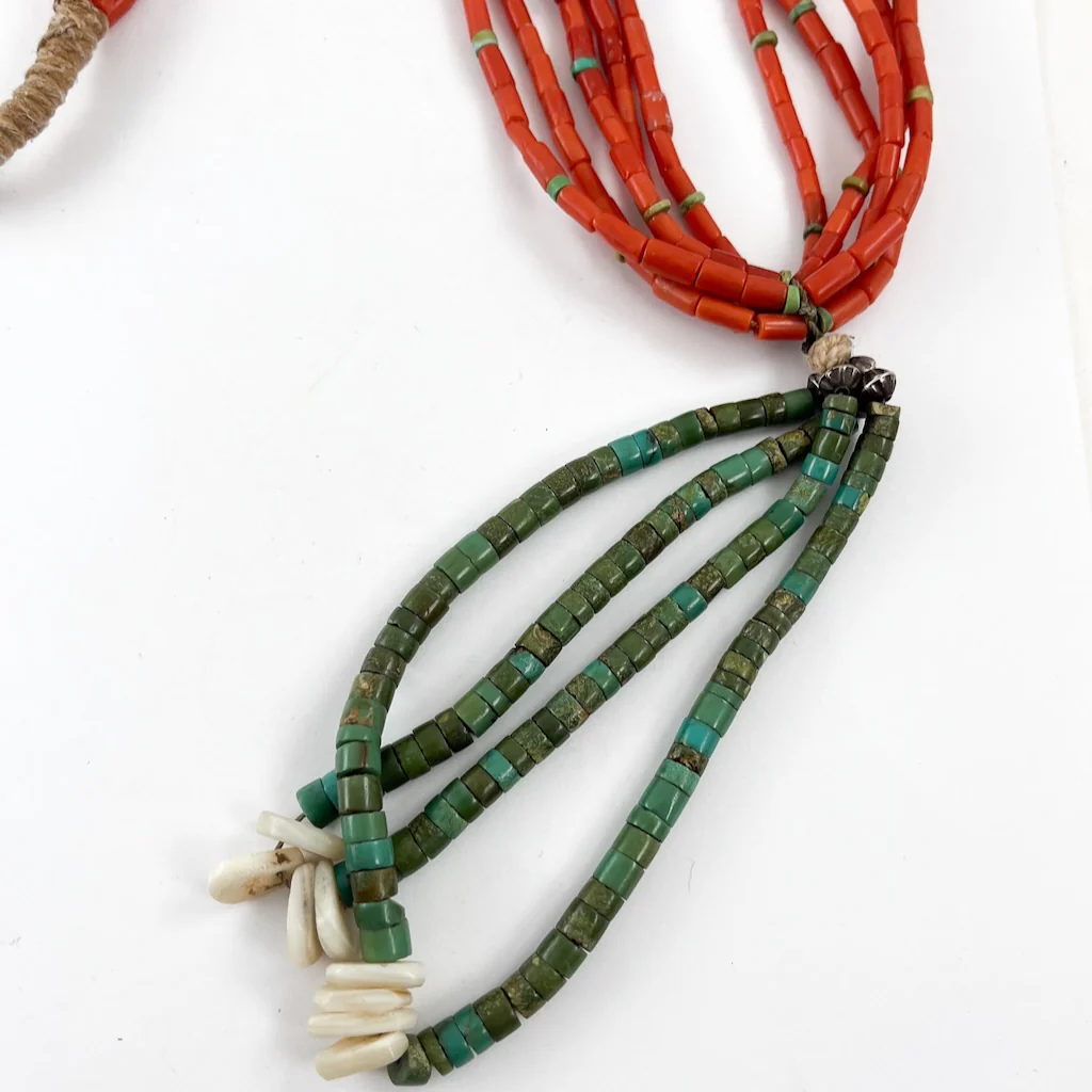 Vintage Five Strand Coral Necklace - Mitchell's Manufacturing Jewel