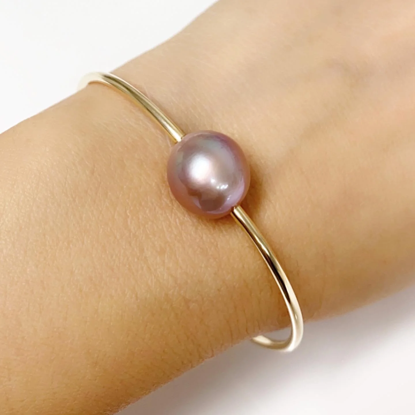 Cuff COCO - Pink Edison pearl (B445) - Mitchell's Manufacturing Jewel
