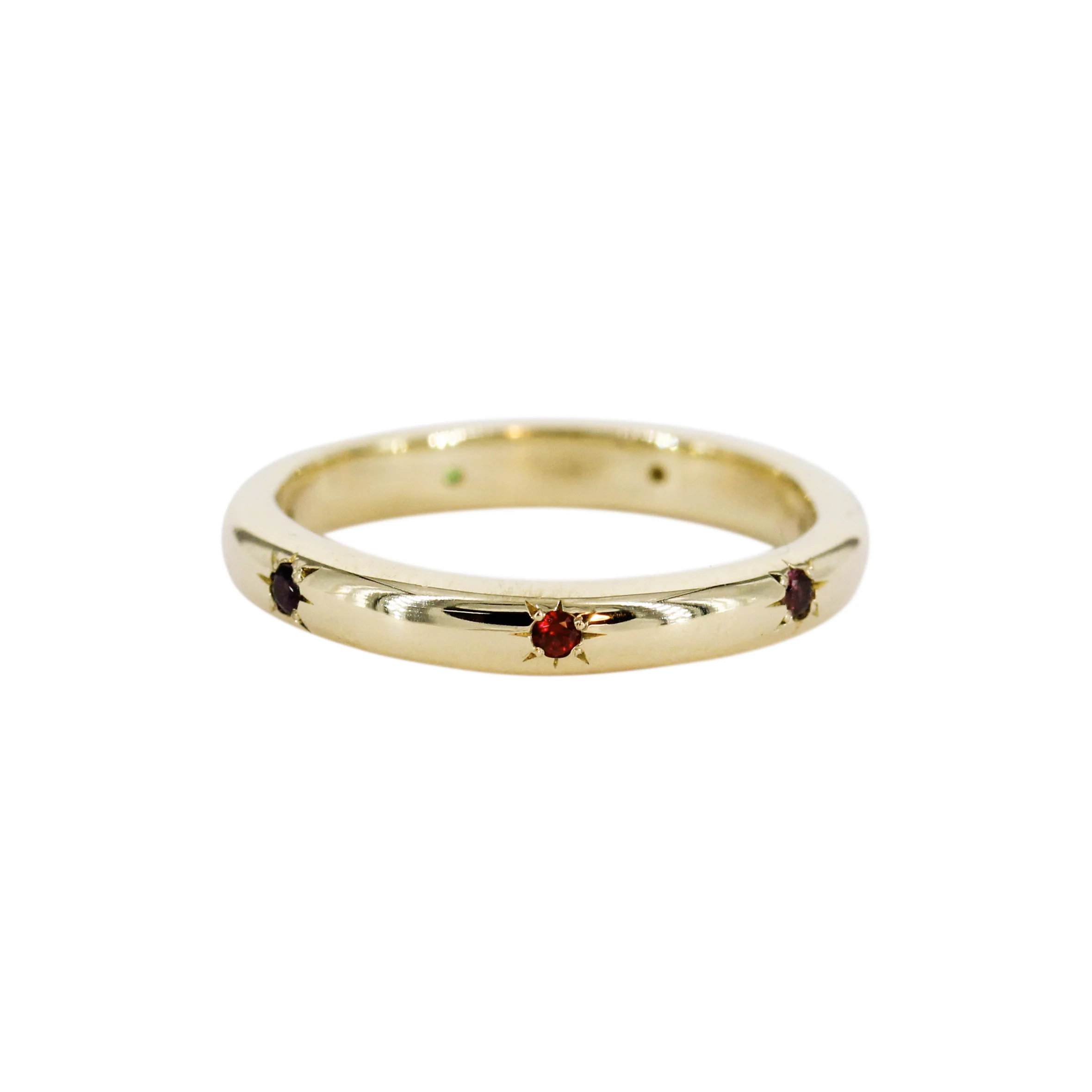 The Asteria Band: 14k Gold Multi-Gemstone Star-Set Talisman - Mitchell's Manufacturing Jewel