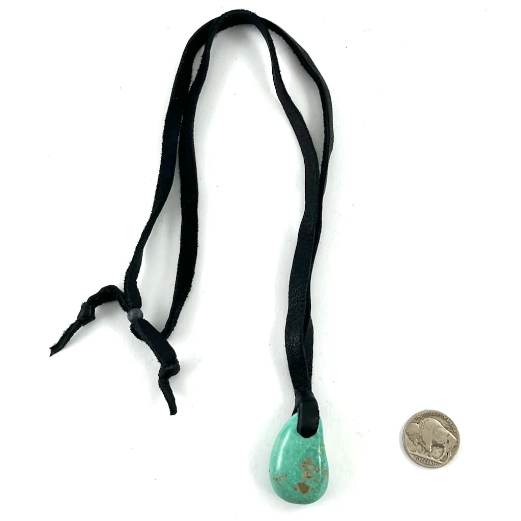 Turquoise On LeatherBy Jennifer Medina - Mitchell's Manufacturing Jewel