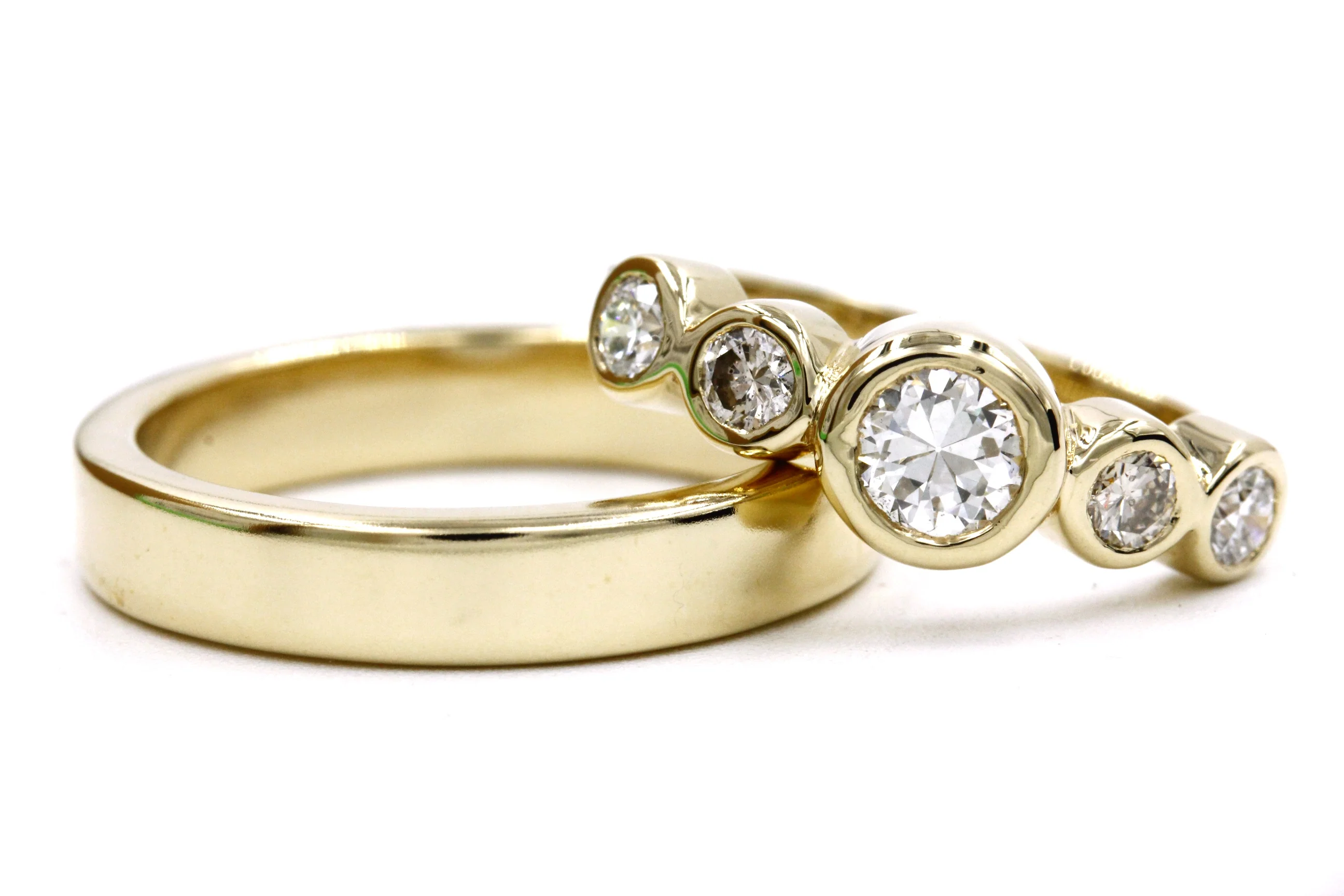 The Hestia Ring: A 14k Gold Salt and Pepper Diamond Cluster - Mitchell's Manufacturing Jewel