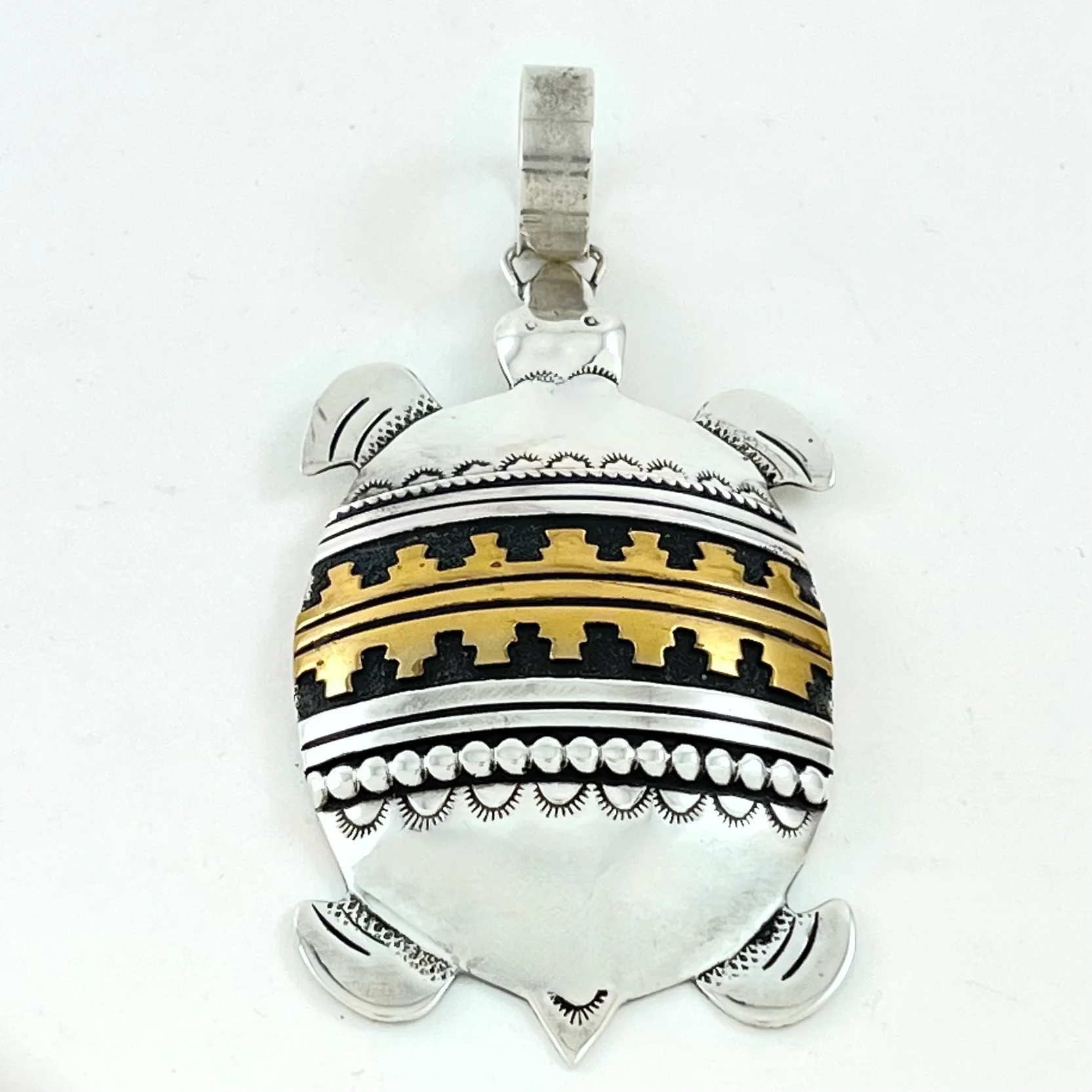 Large Turtle PendantBy Tommy Singer - Mitchell's Manufacturing Jewel