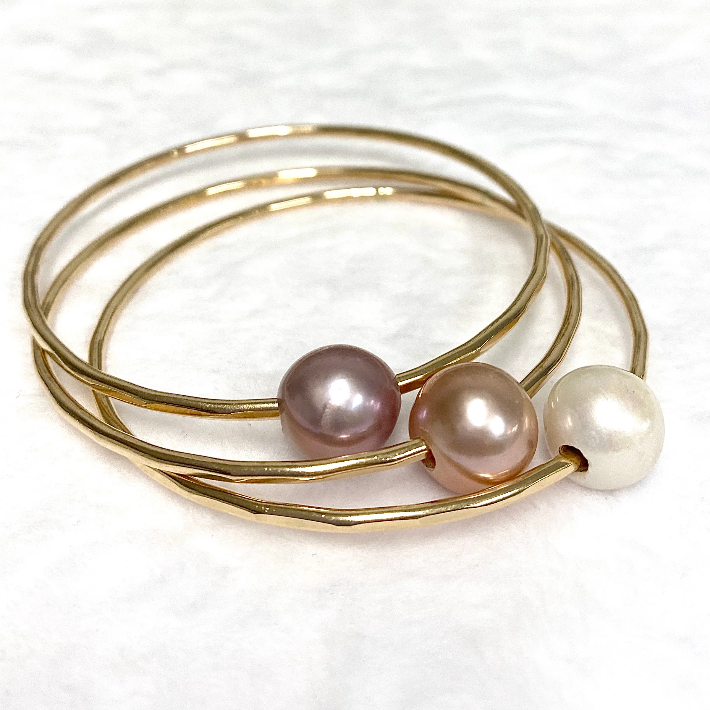 MALIA bangles set - lavender ombré Edison pearls (B453) - Mitchell's Manufacturing Jewel