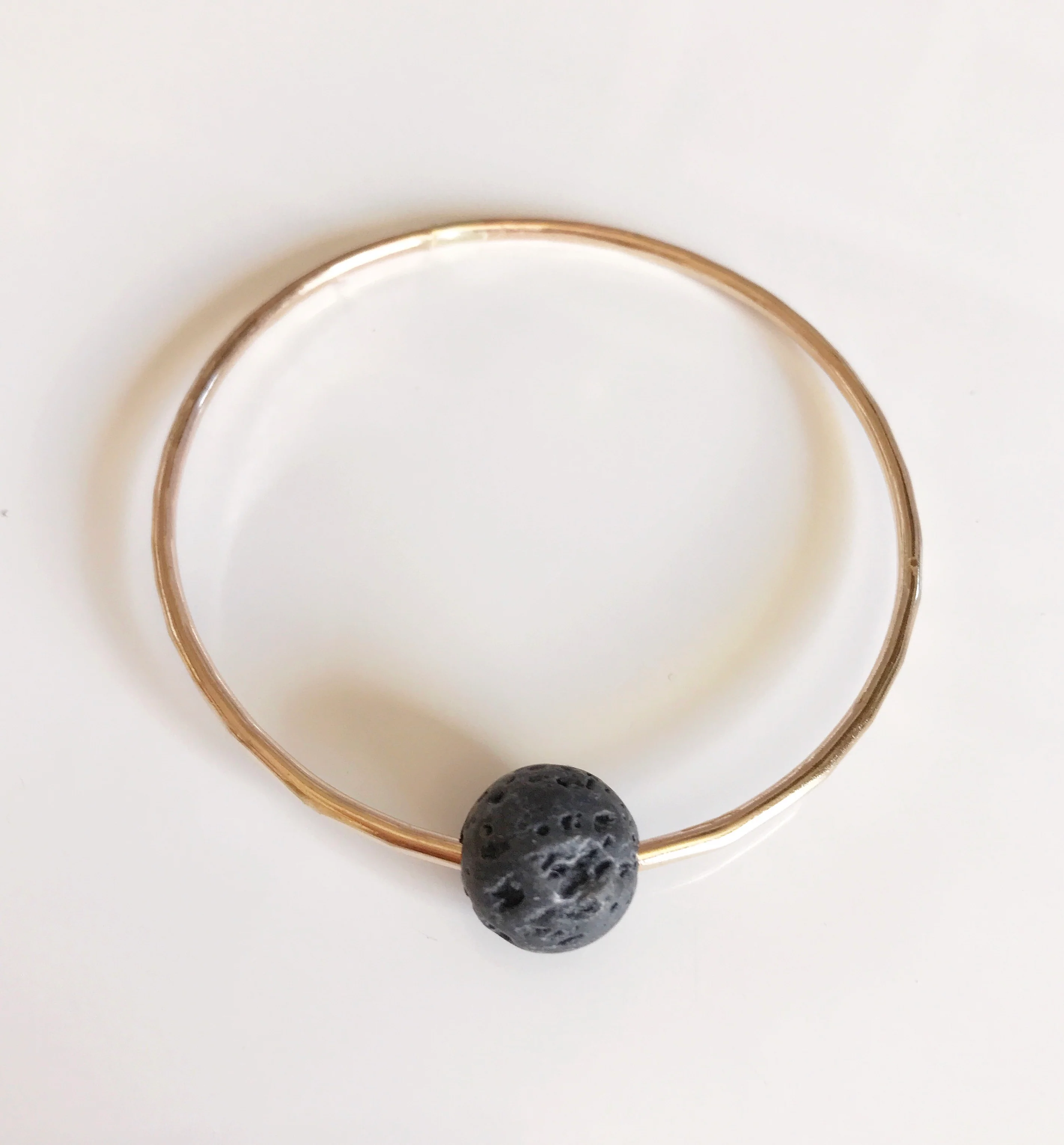 Lava bead bangle (B344) - Mitchell's Manufacturing Jewel