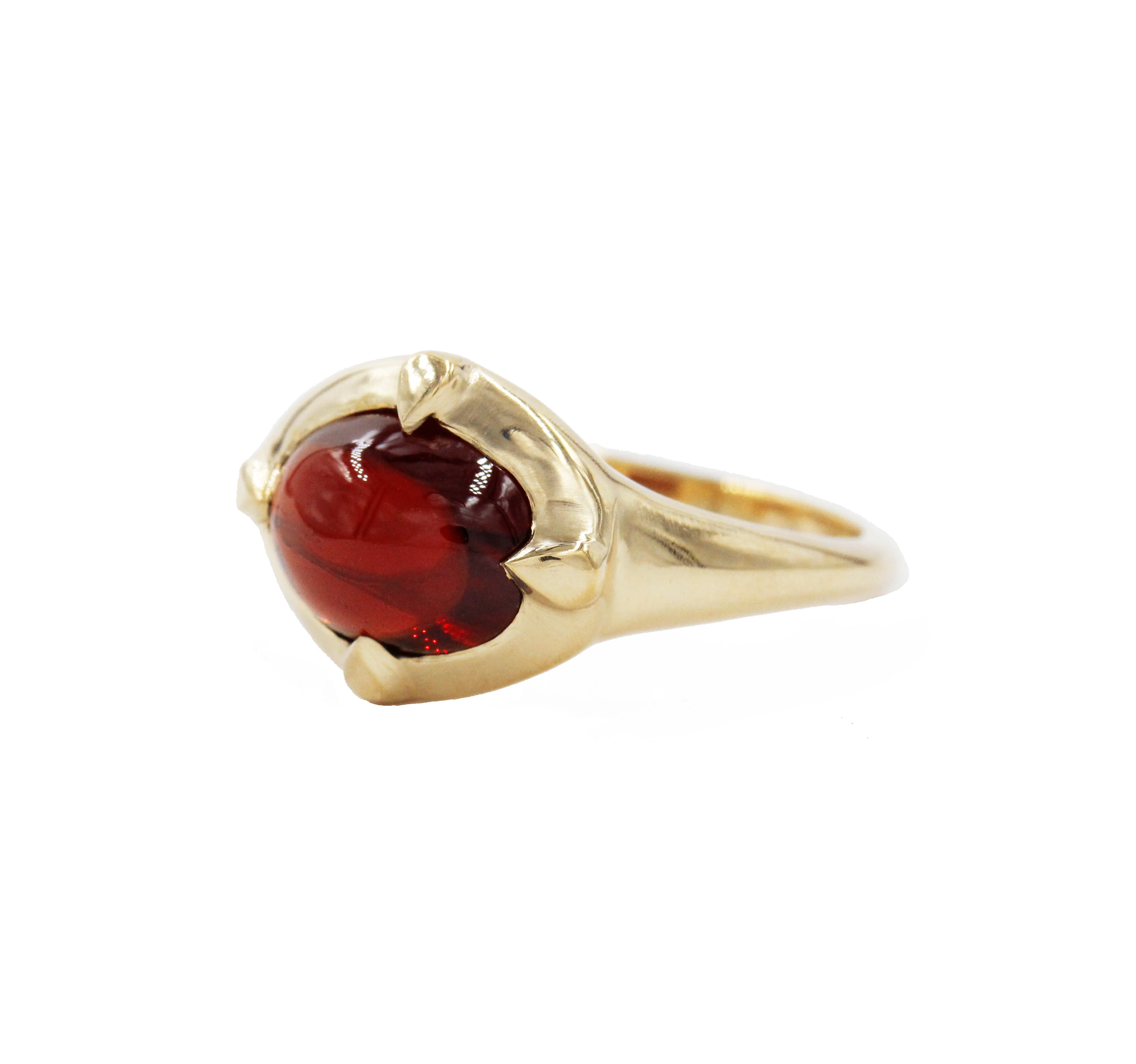 The Crimson Sovereign: A 14k Gold & Mozambique Garnet Heirloom - Mitchell's Manufacturing Jewel