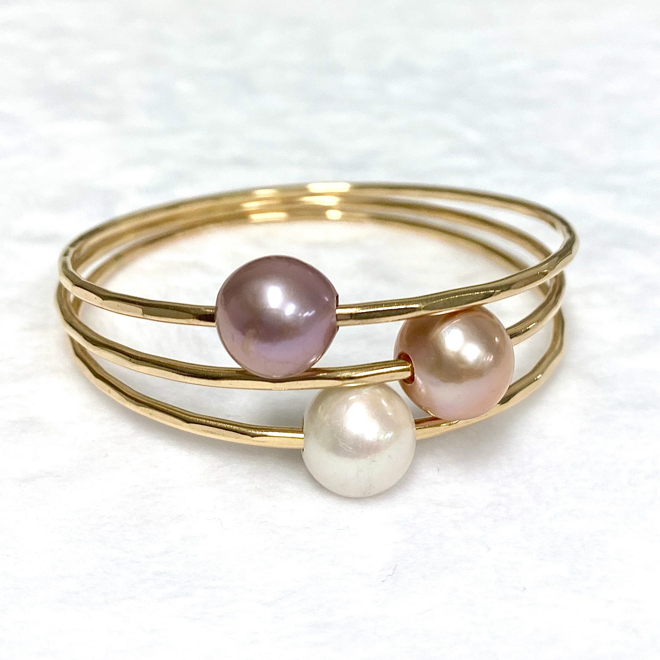 MALIA bangles set - lavender ombré Edison pearls (B453) - Mitchell's Manufacturing Jewel