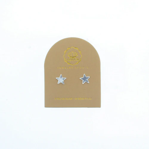 Sterling Star Stud on Card - Mitchell's Manufacturing Jewel