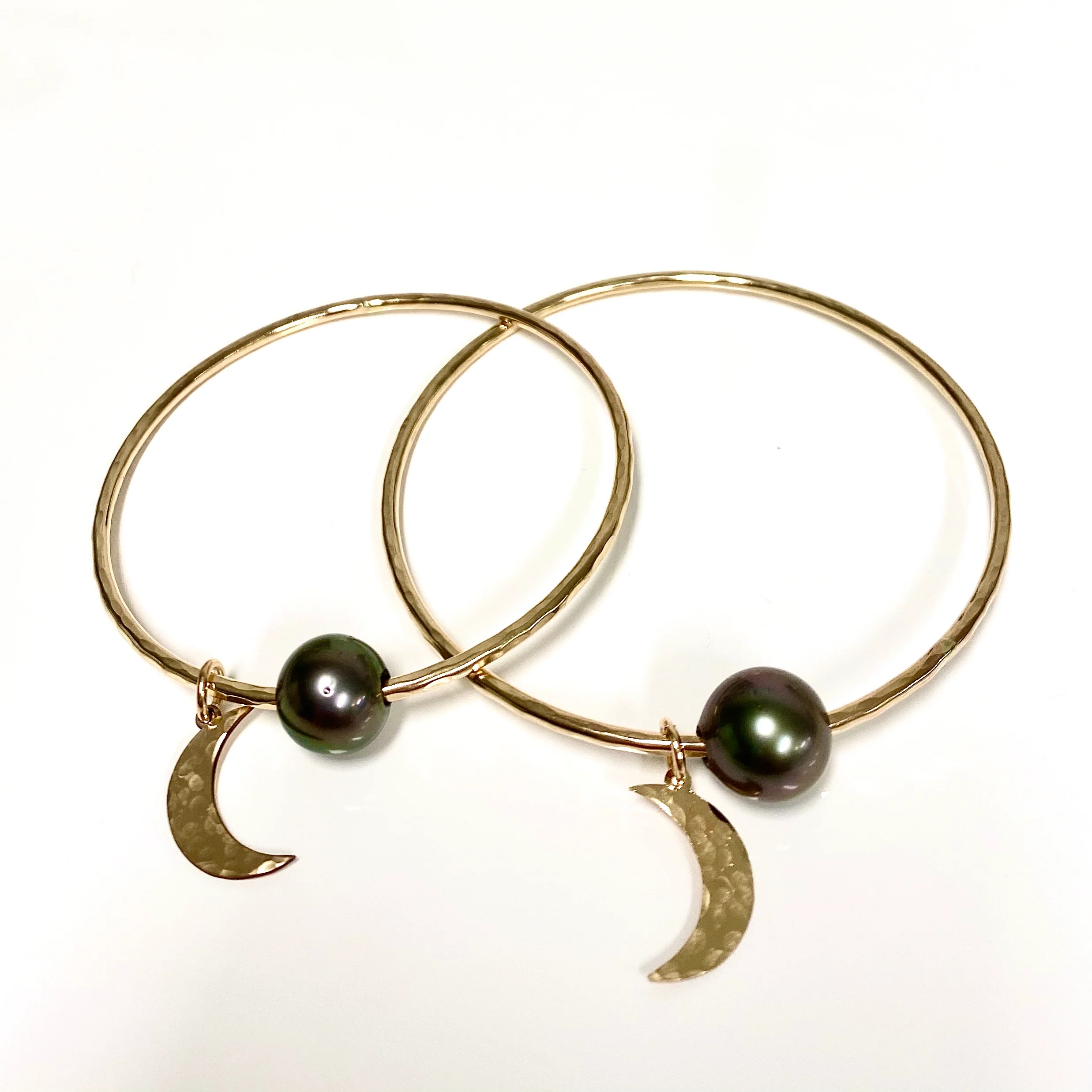 Bangle MAHINA - Tahitian pearl (B455) - Mitchell's Manufacturing Jewel