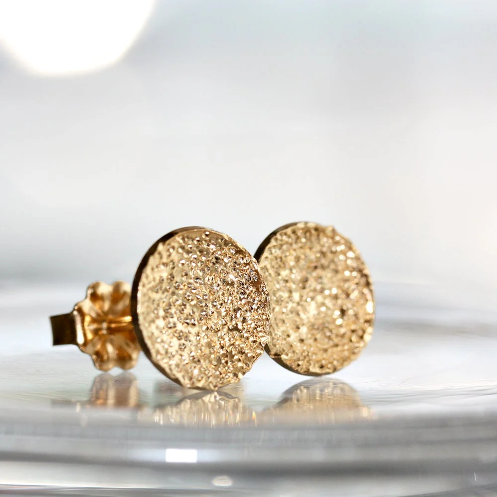 Diamond Dusted Dot Studs - Medium 1/4