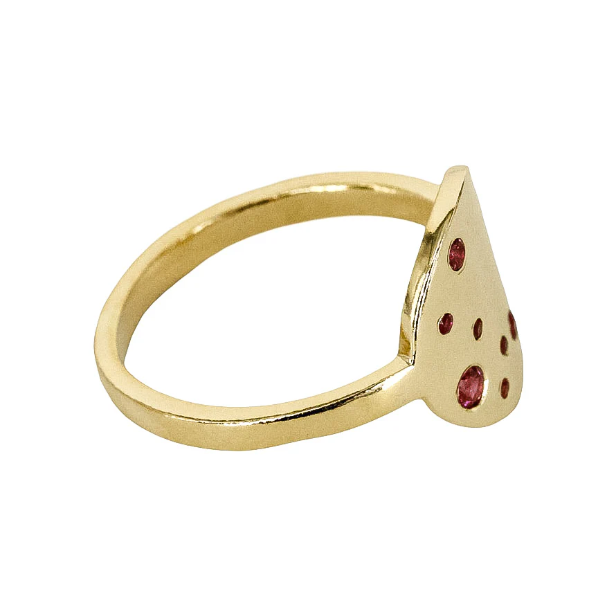 Ruby Mosaic 14k Gold Ring - Mitchell's Manufacturing Jewel