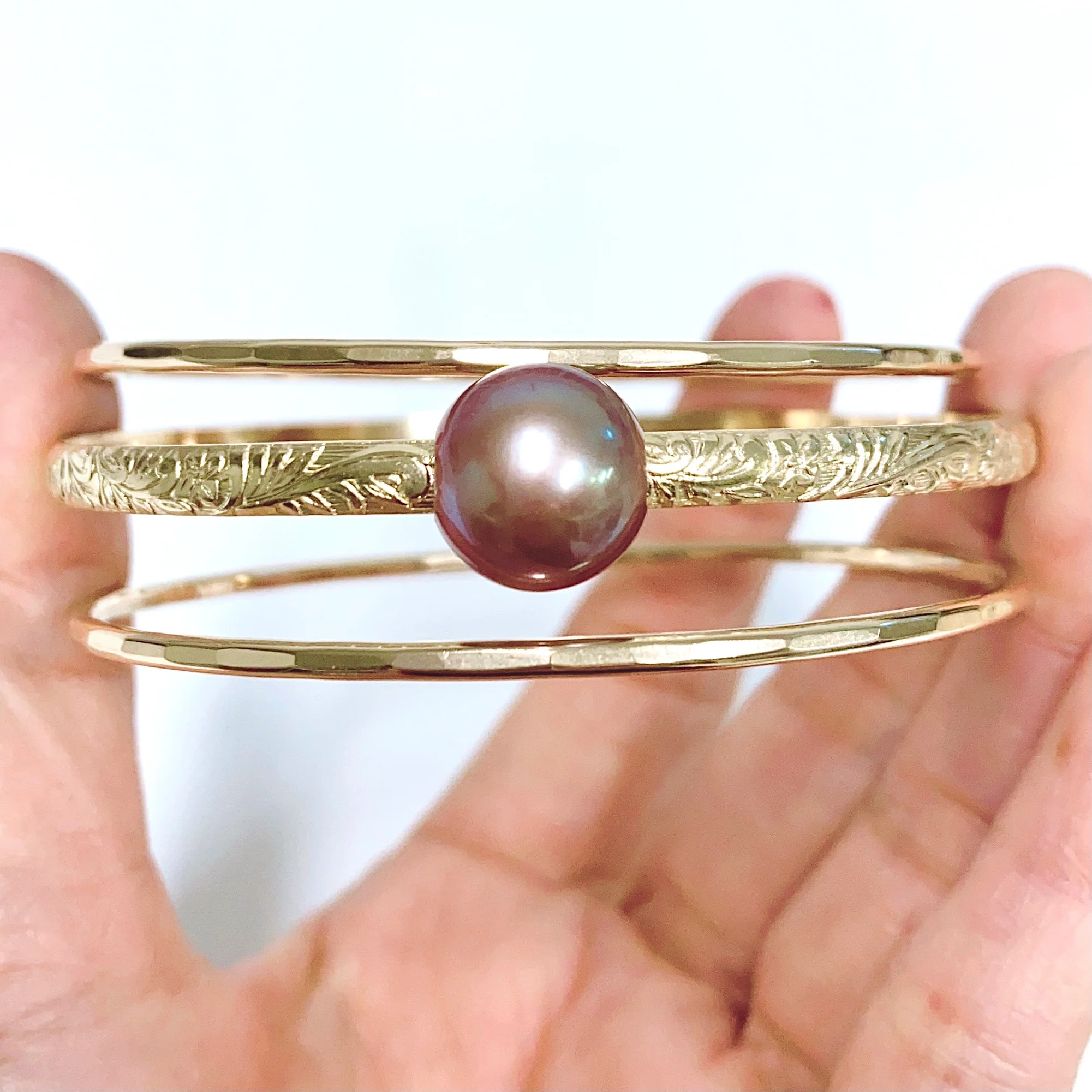 MOANI bangles set - lavender Edison pearl ( B541) - Mitchell's Manufacturing Jewel