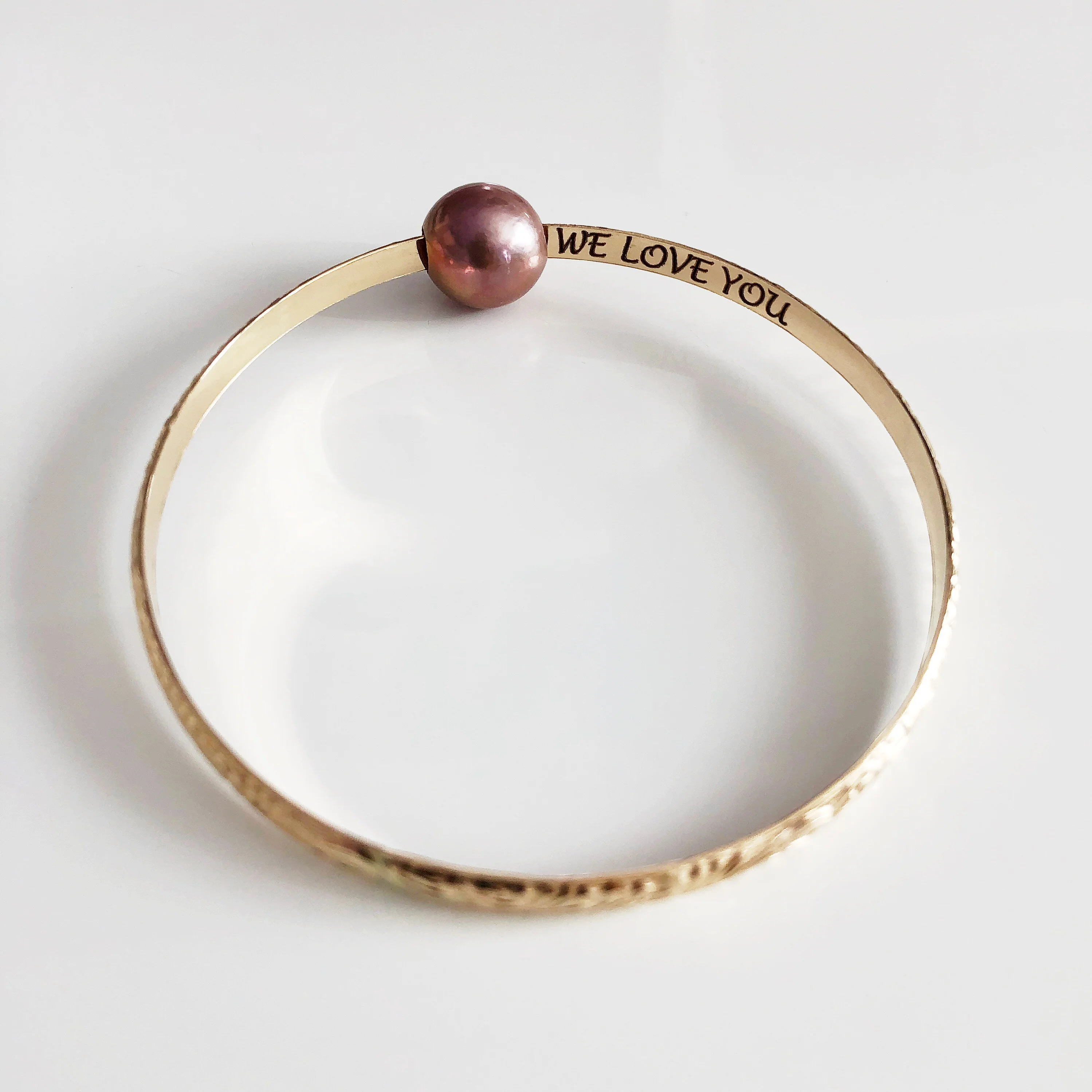 Bangle ALII - pink Edison pearl ( B315) - Mitchell's Manufacturing Jewel