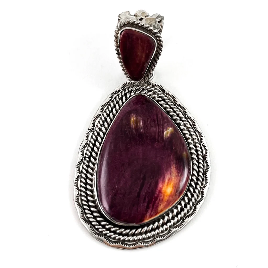 Purple Spiny Oyster PendantBy Charlene Yazzie - Mitchell's Manufacturing Jewel