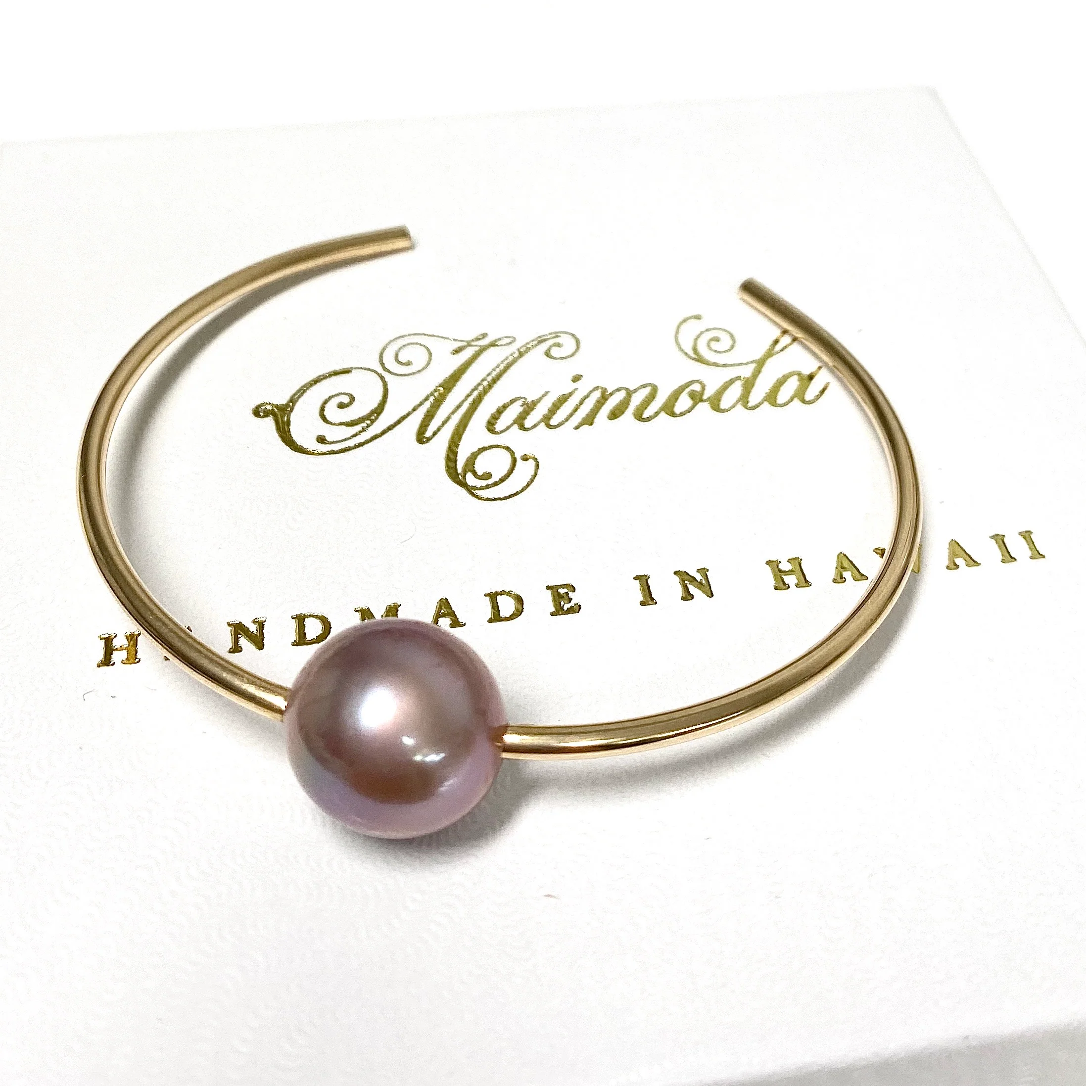 Cuff COCO - Pink Edison pearl (B445) - Mitchell's Manufacturing Jewel